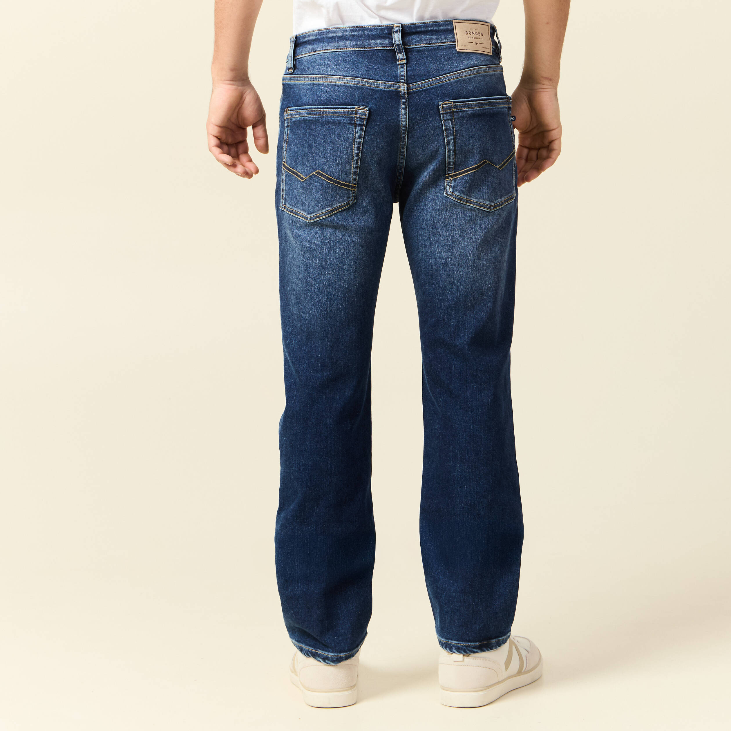 Jeans regular 5 poches denim stone homme
