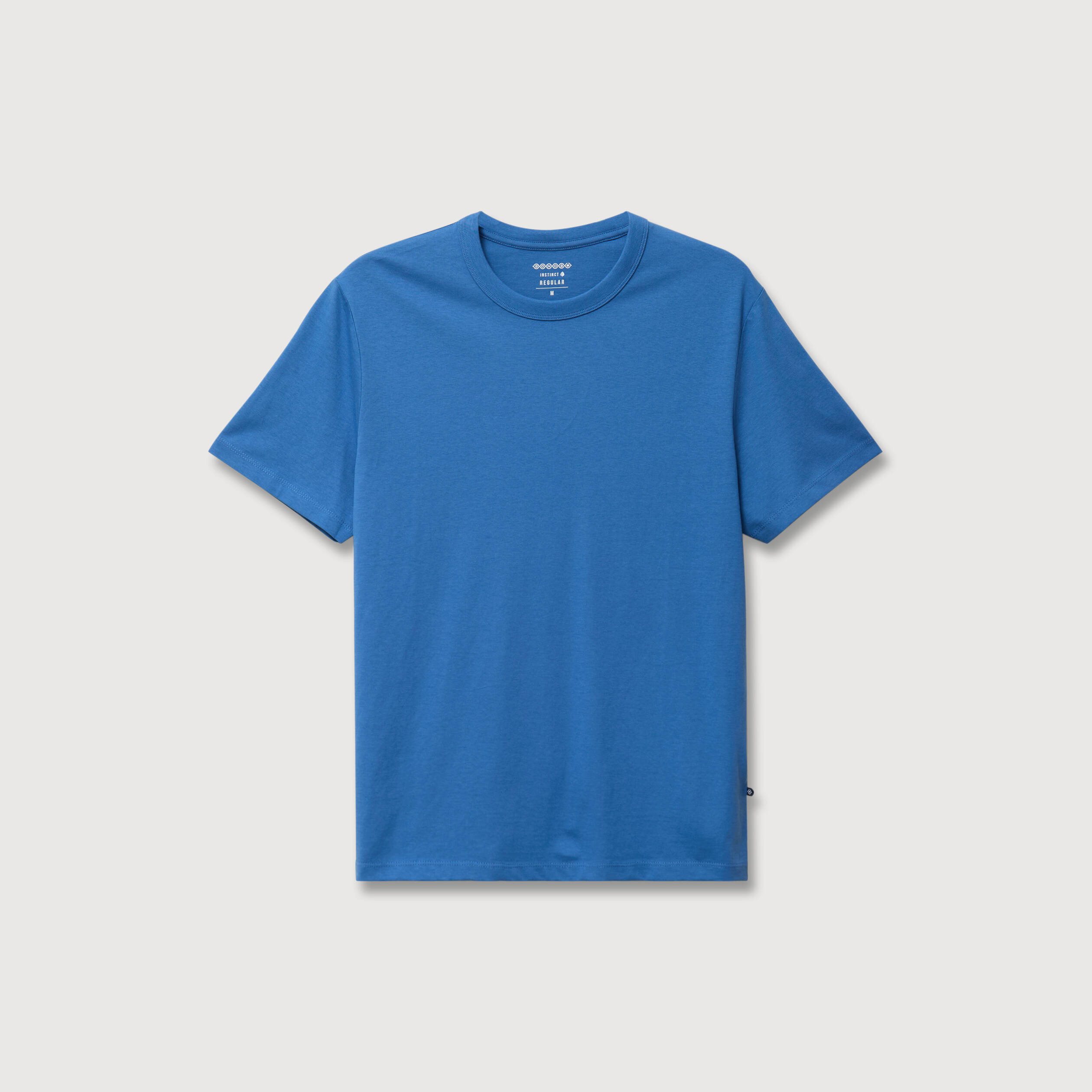 T-shirt en coton manches courtes bleu fonc&eacute; homme
