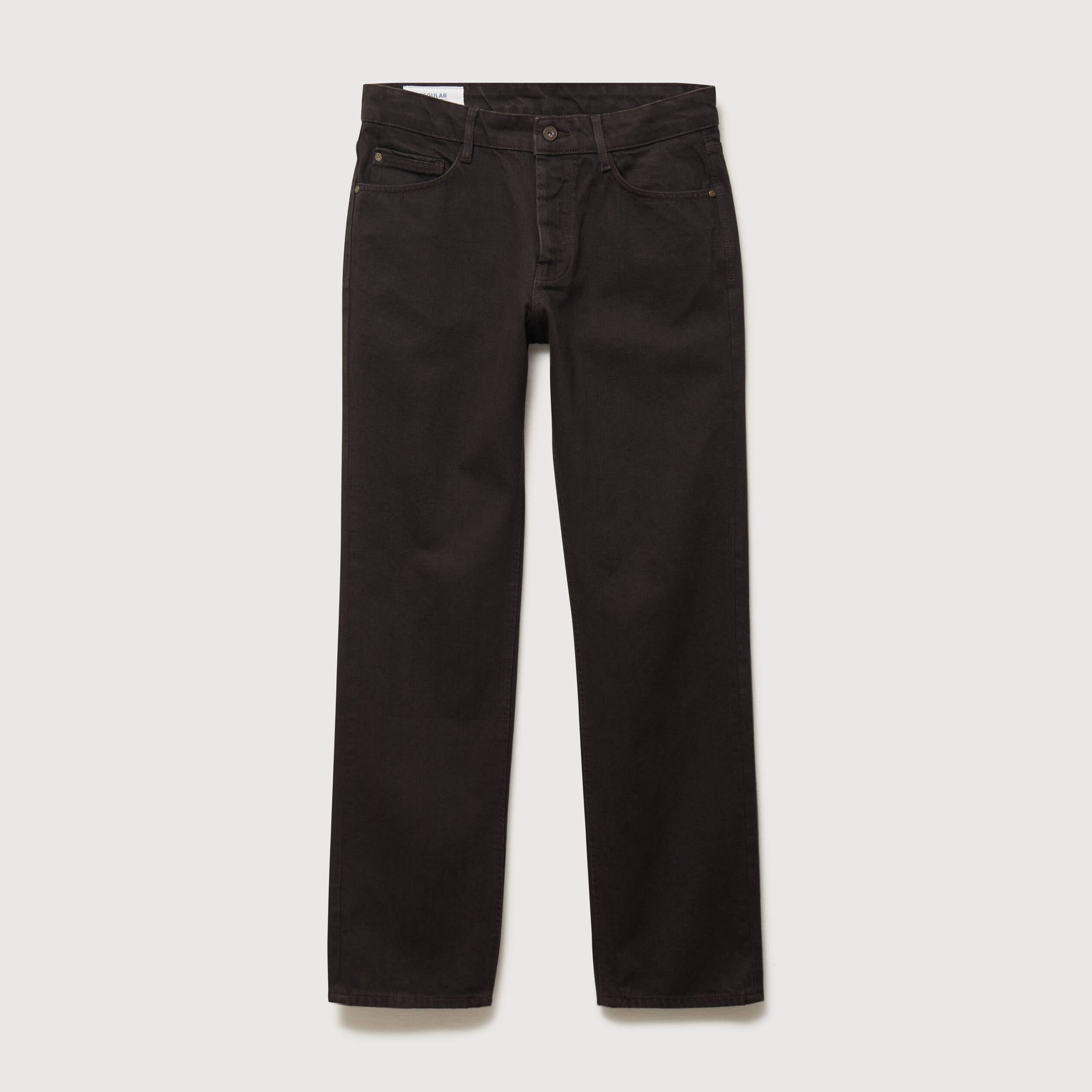 Jeans regular longueur 32 marron homme
