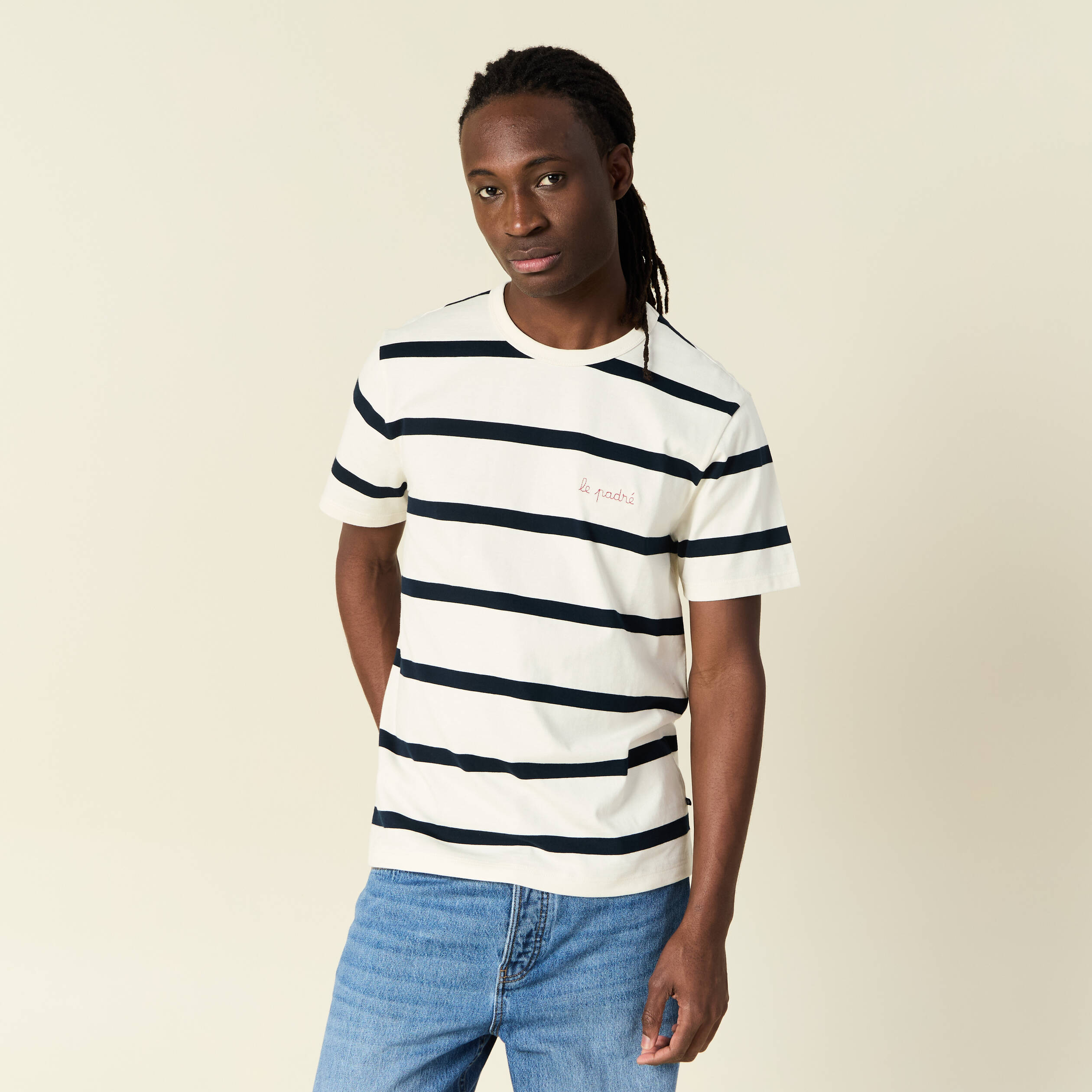 t shirt manches courtes ecru homme T-shirt manches courtes ecru homme
