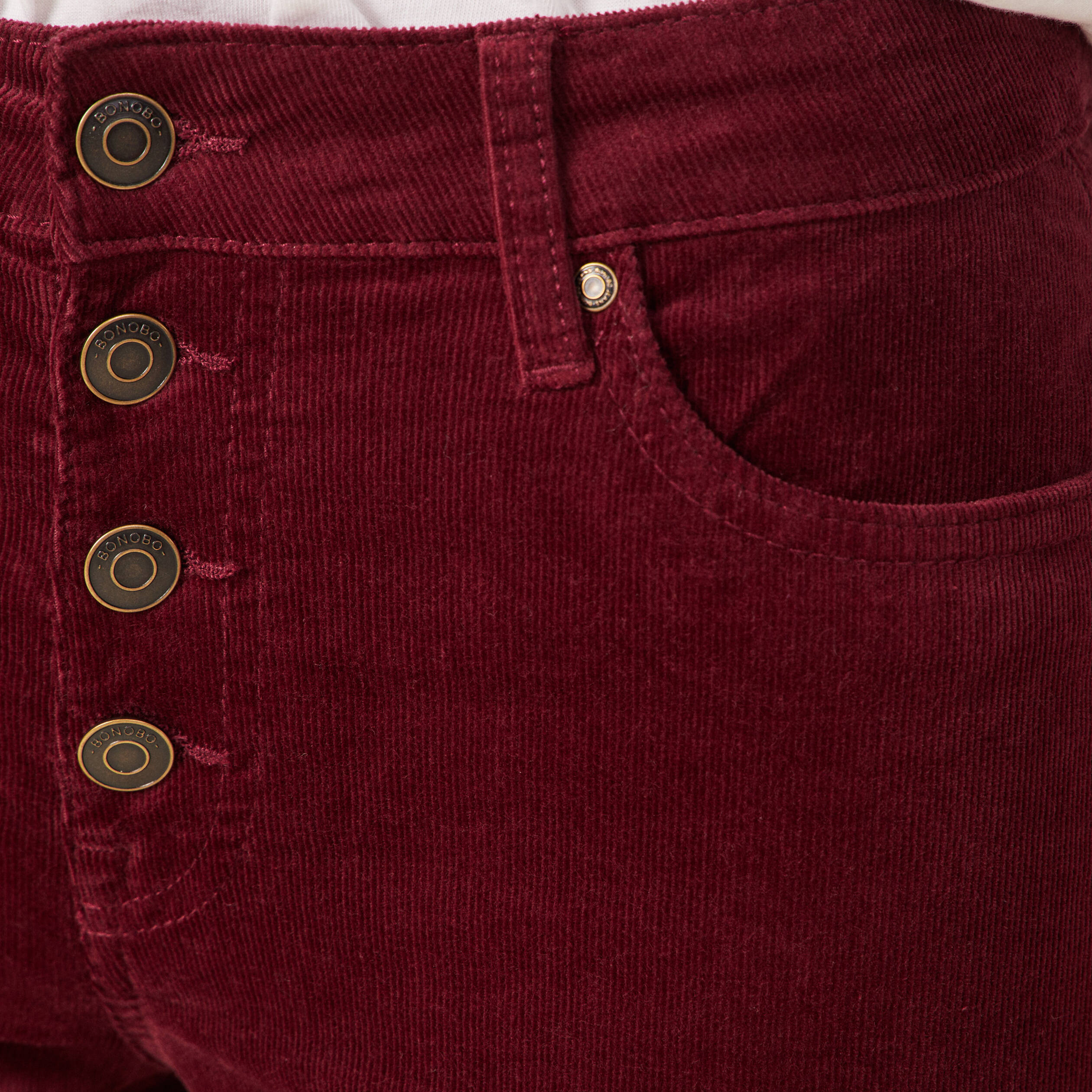 pantalon bootcut velours prune femme Pantalon bootcut velours prune femme