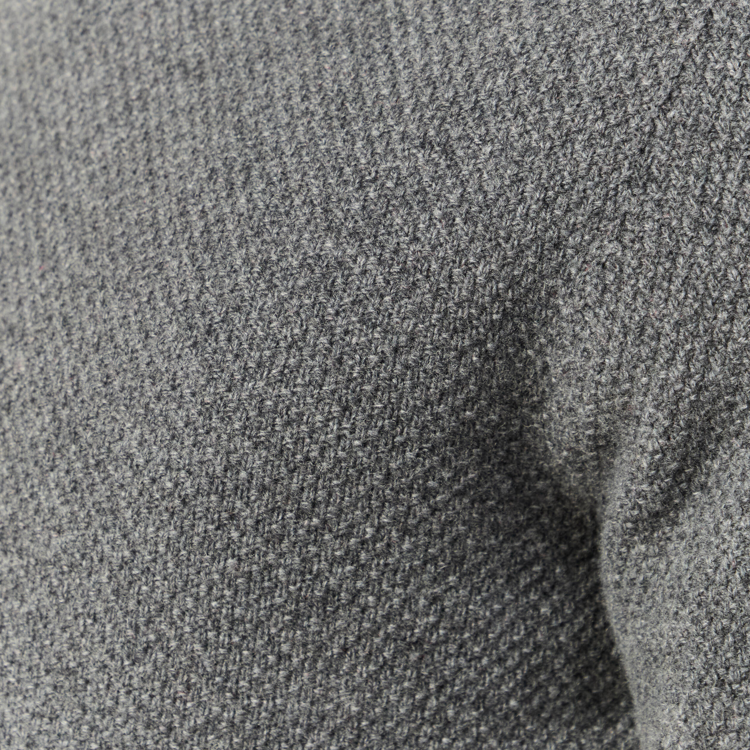 Pull manches longues fabriqu&eacute; en France gris fonc&eacute; homme