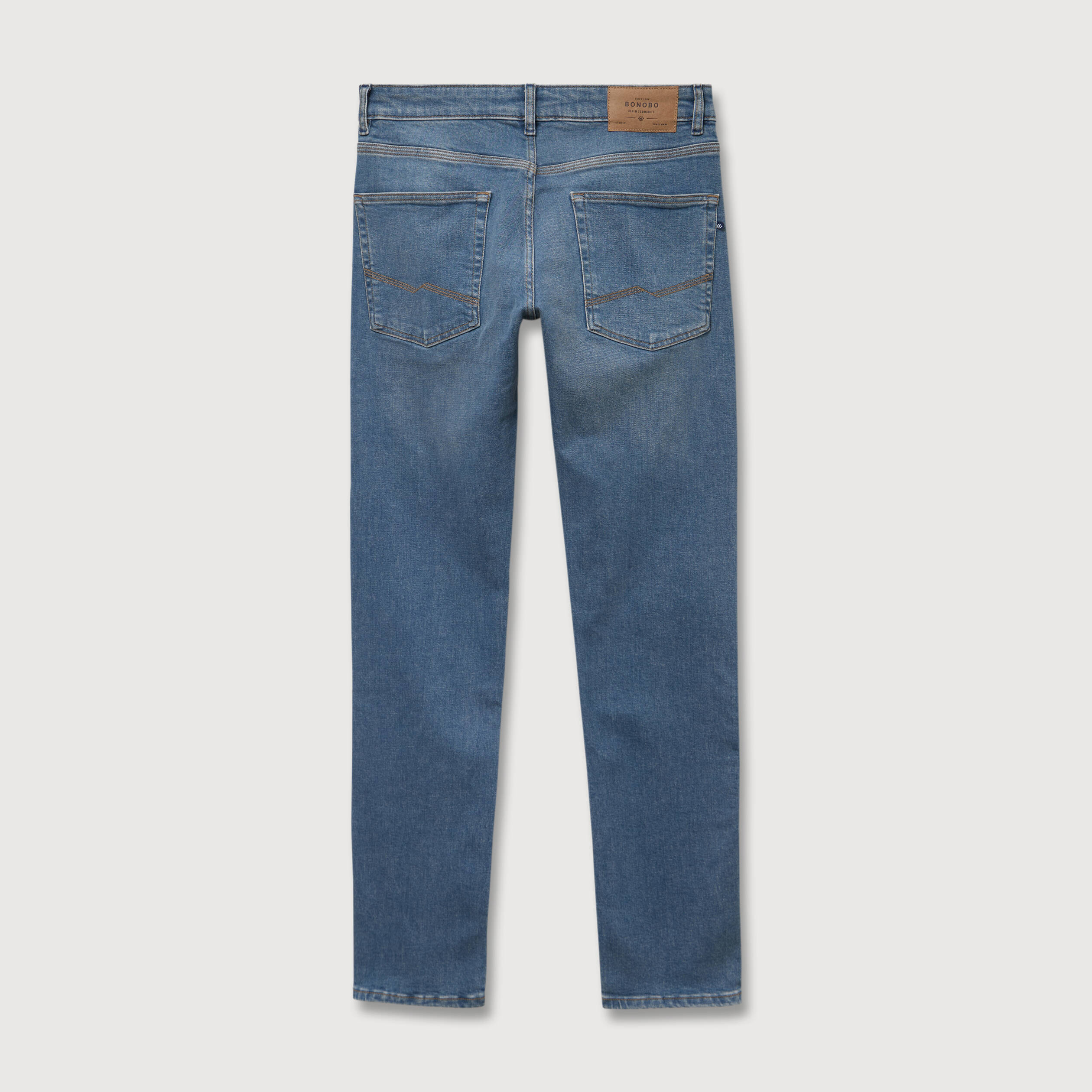 Jeans straight longueur 34 denim double stone homme