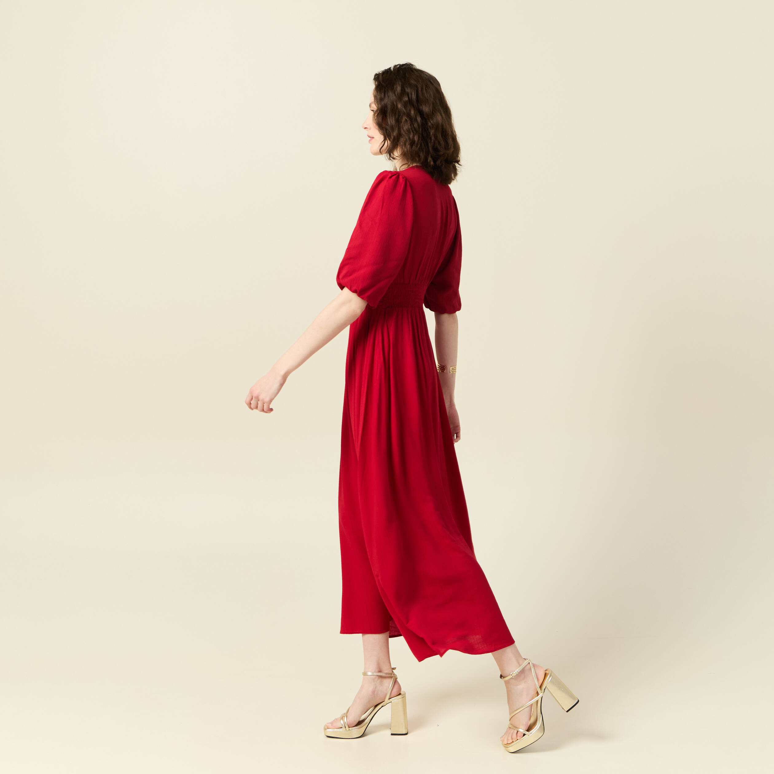 robe longue evasee rouge fonce femme Robe longue évasée rouge foncé femme