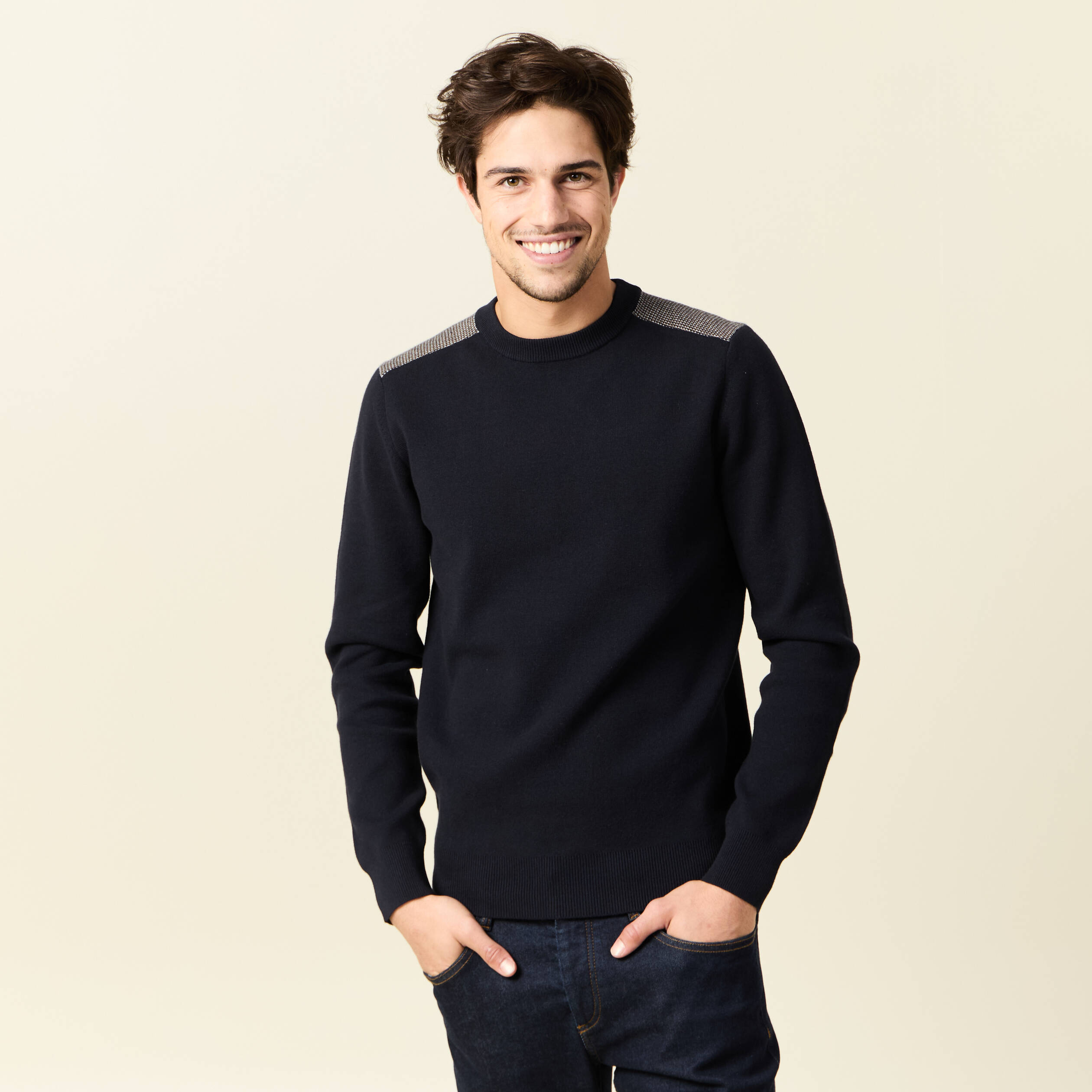 pull manches longues bleu marine homme Pull manches longues bleu marine homme
