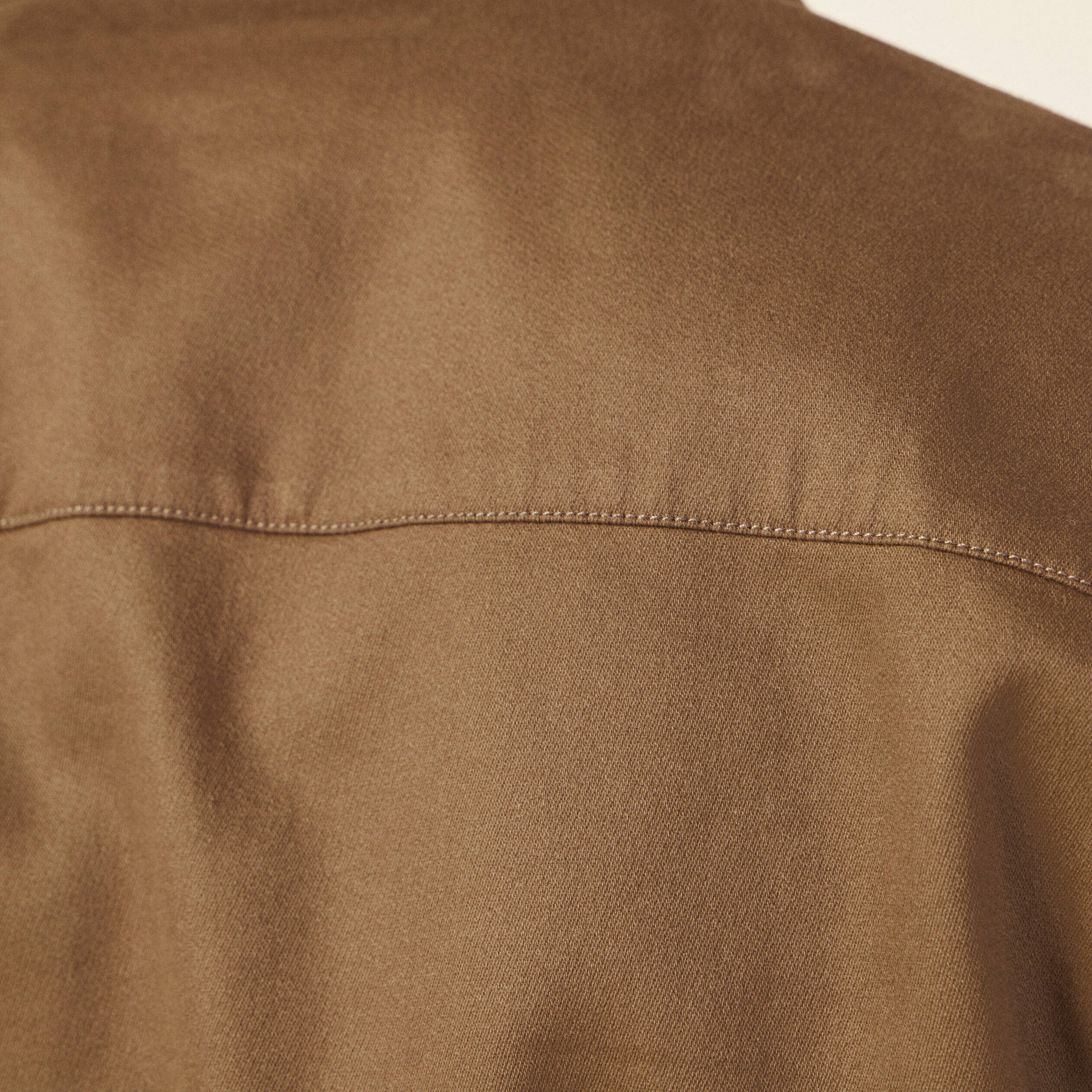 Surchemise manches longues taupe homme