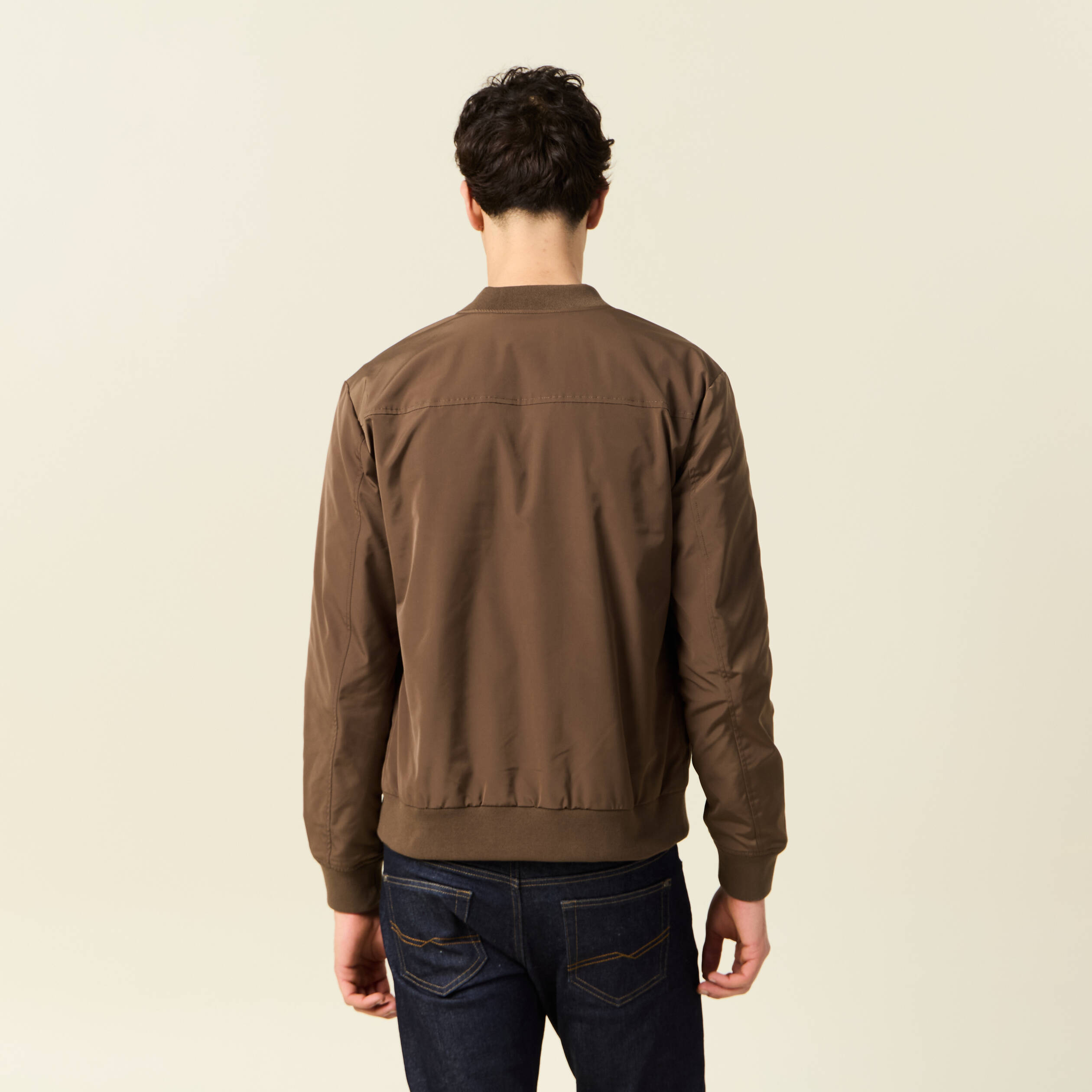 blouson teddy eco responsable marron homme Blouson teddy éco-responsable marron homme