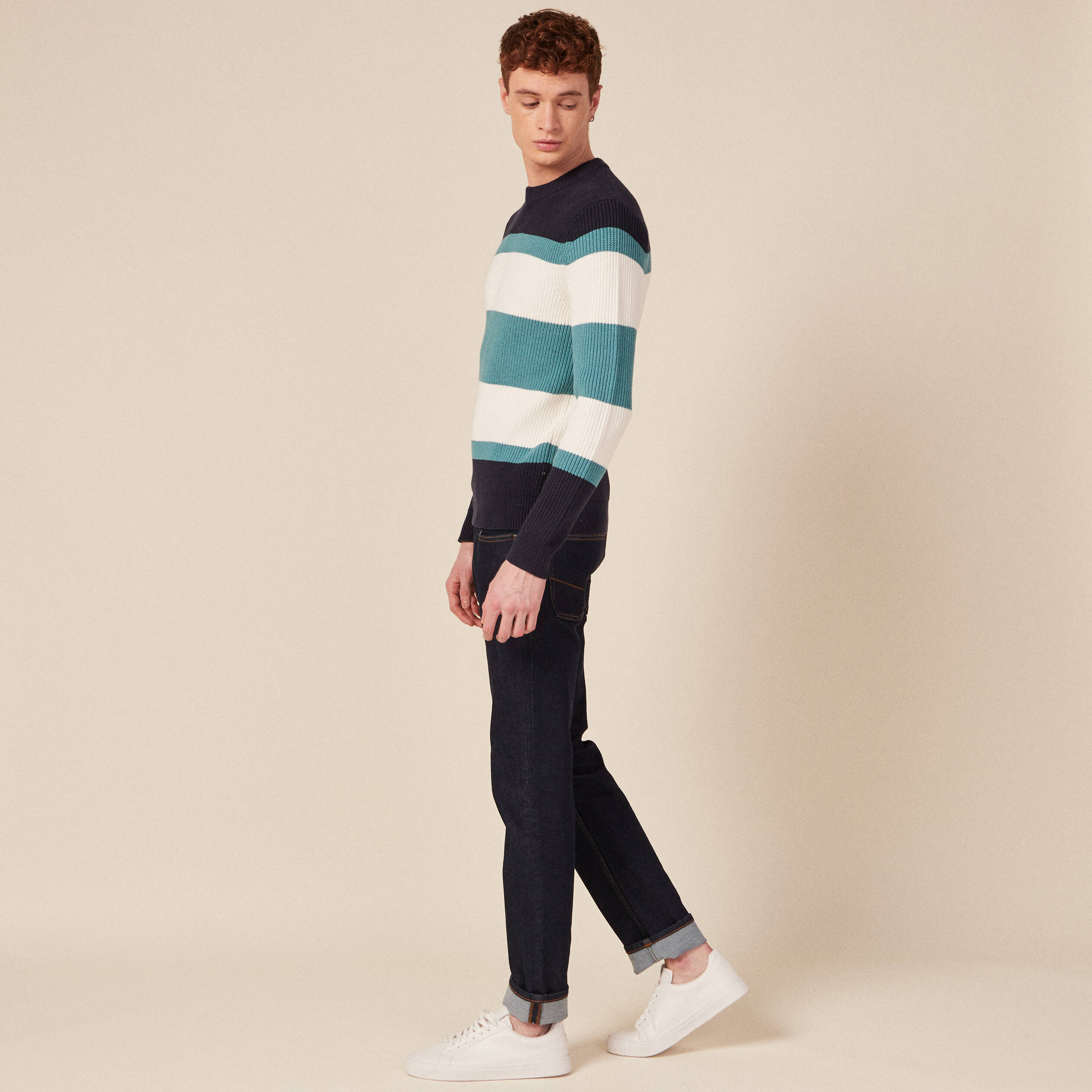 pull eco responsable bleu petrole homme Pull éco-responsable bleu pétrole homme
