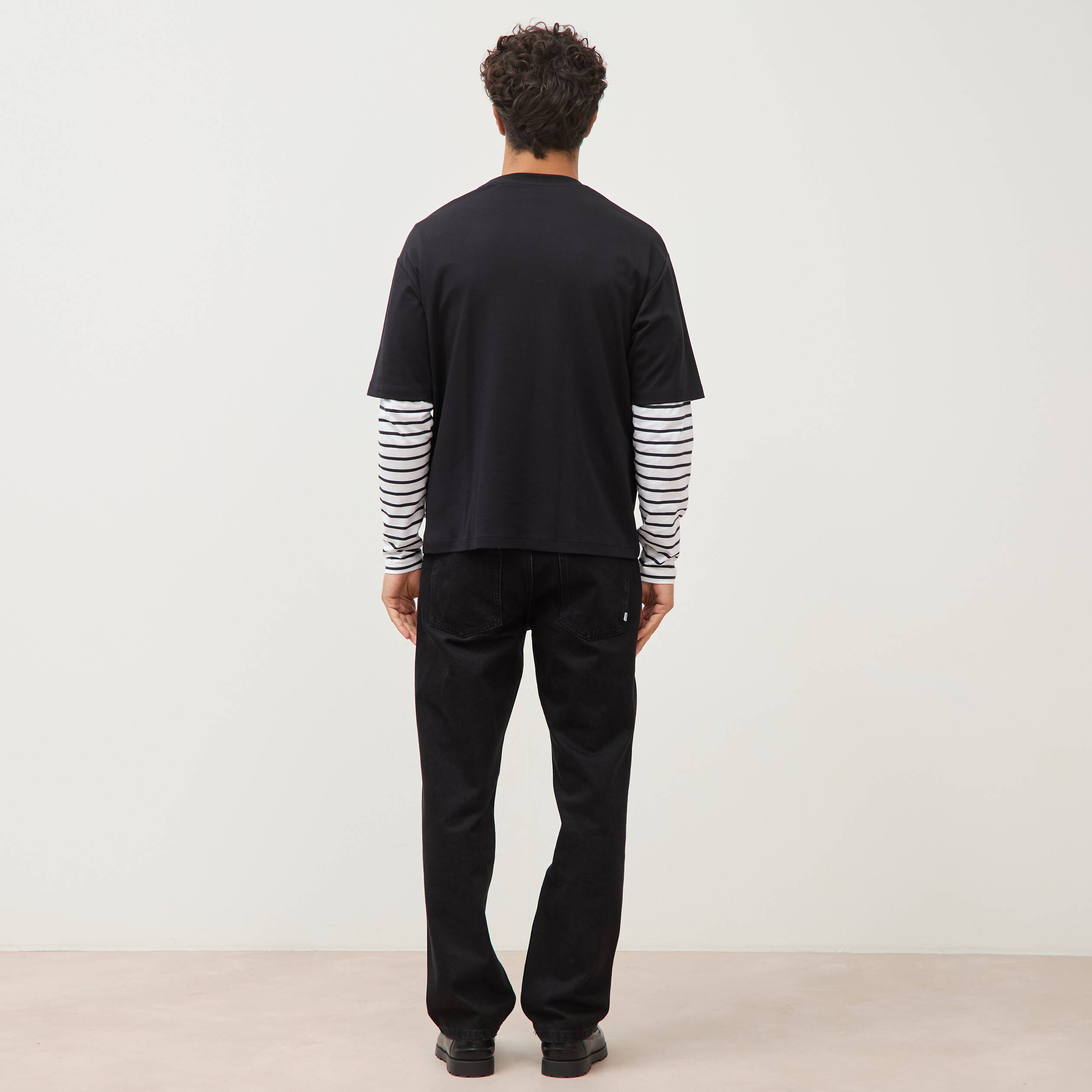 T-shirt manches courtes noir homme