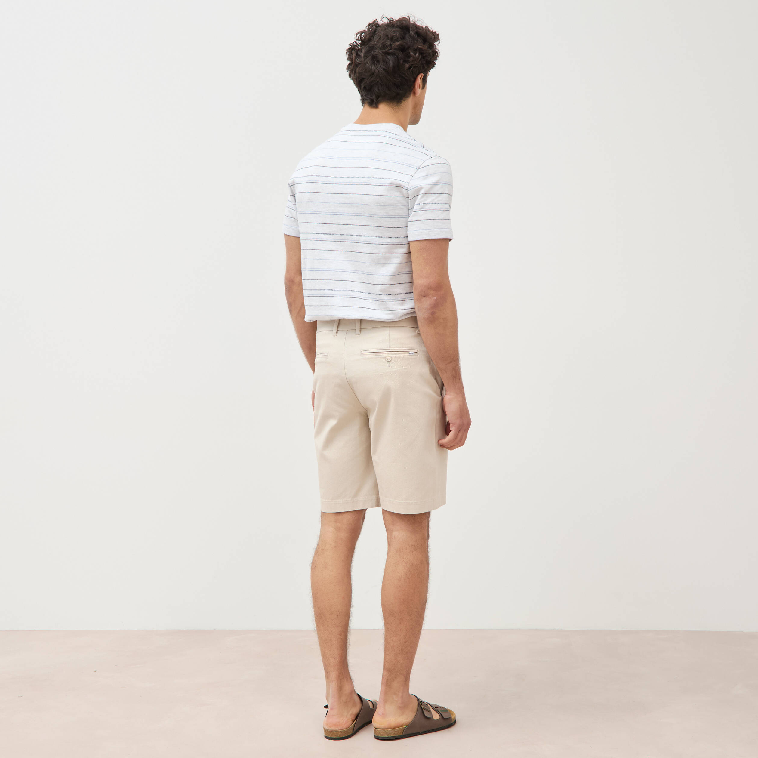 Bermuda gris clair homme