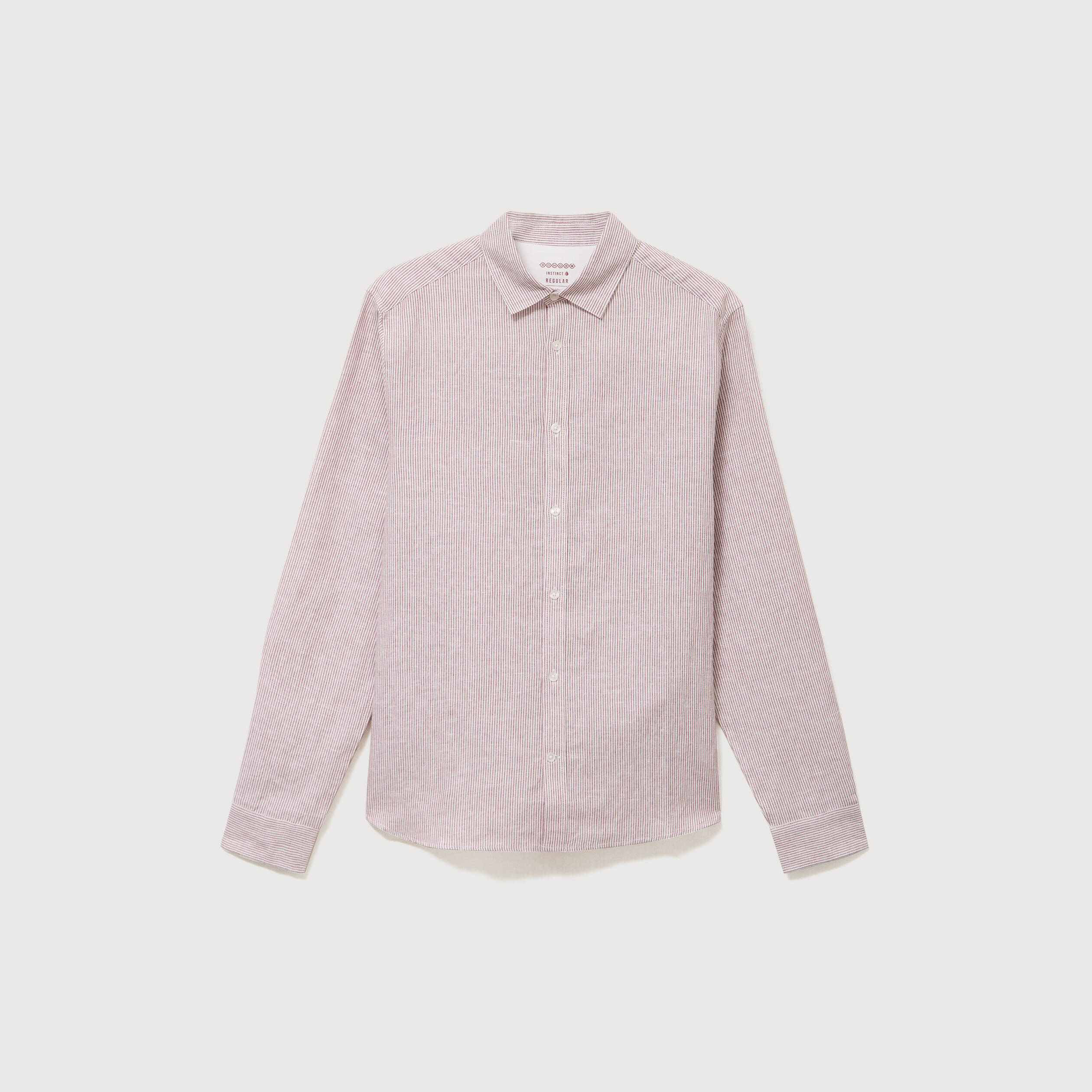 Chemise manches longues vieux rose homme