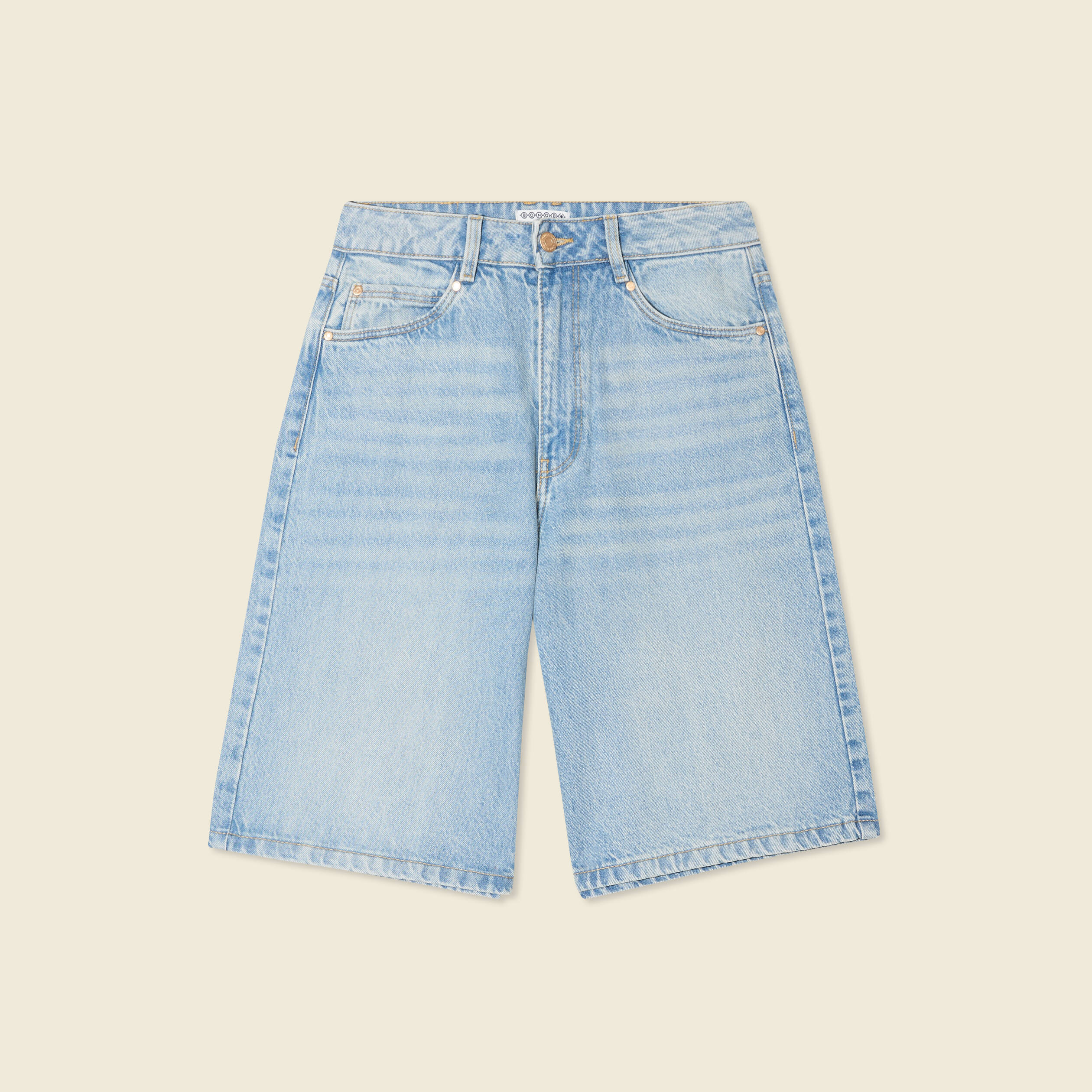 bermuda large en jean denim used femme Bermuda large en jean denim used femme