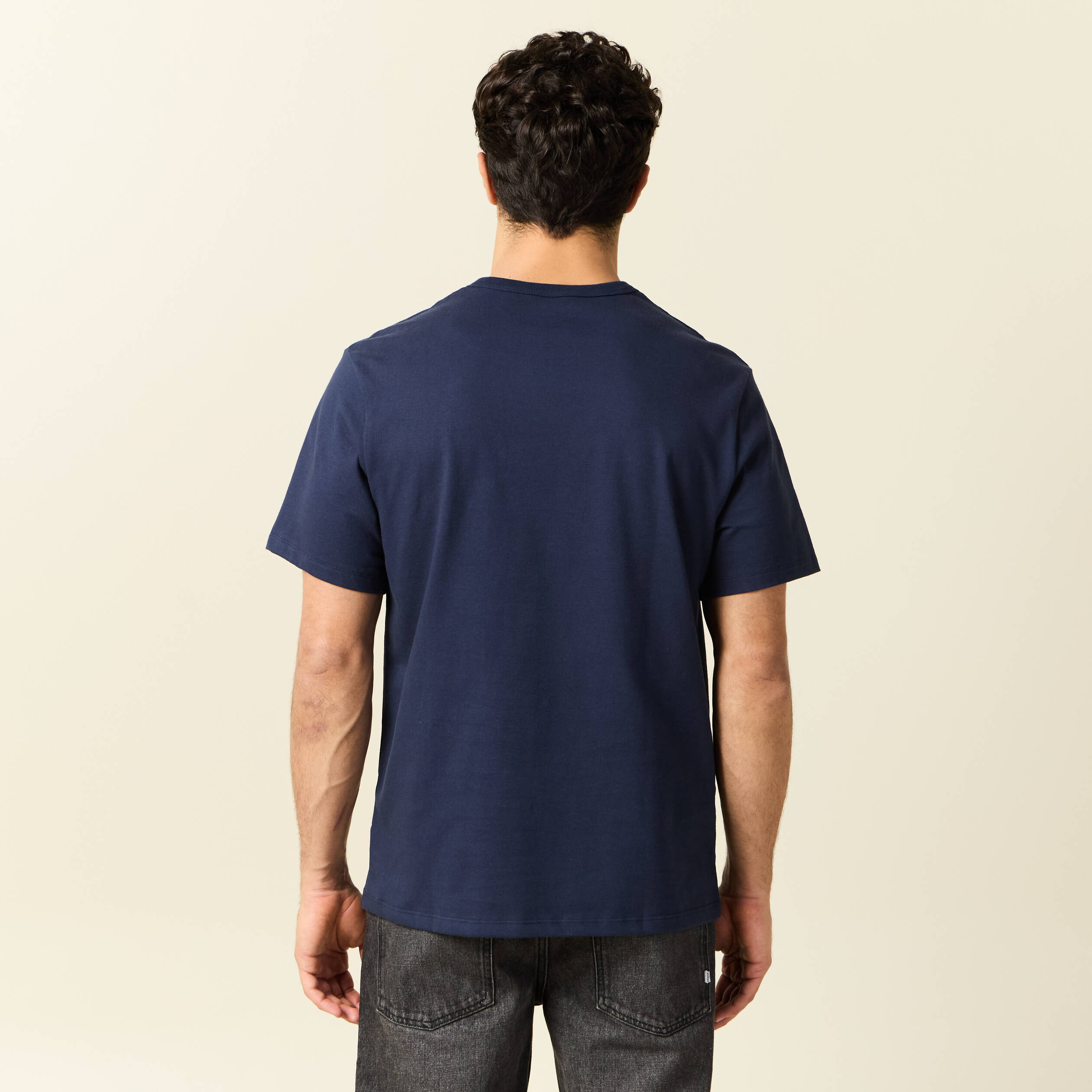 t shirt manches courtes bleu marine homme T-shirt manches courtes bleu marine homme