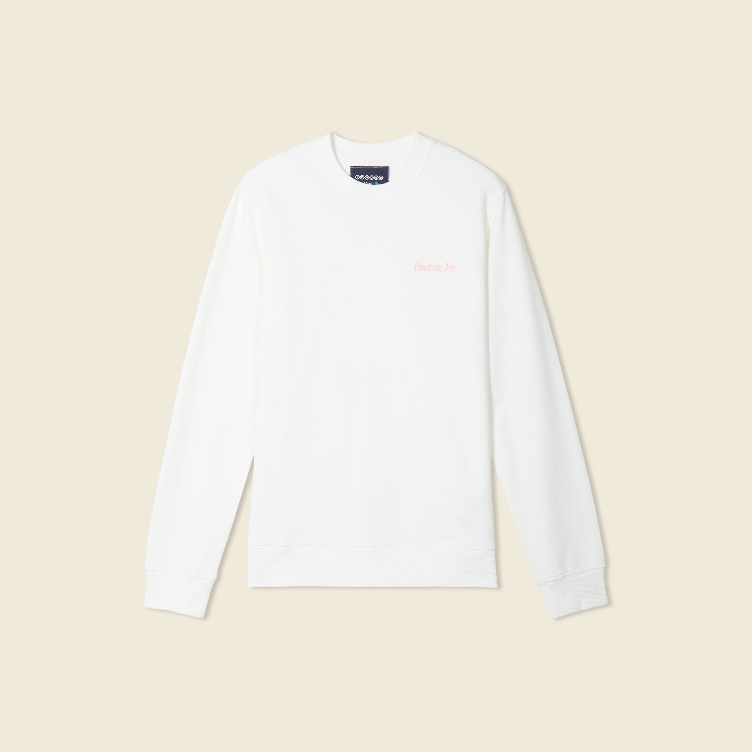 Sweat manches longues ecru homme