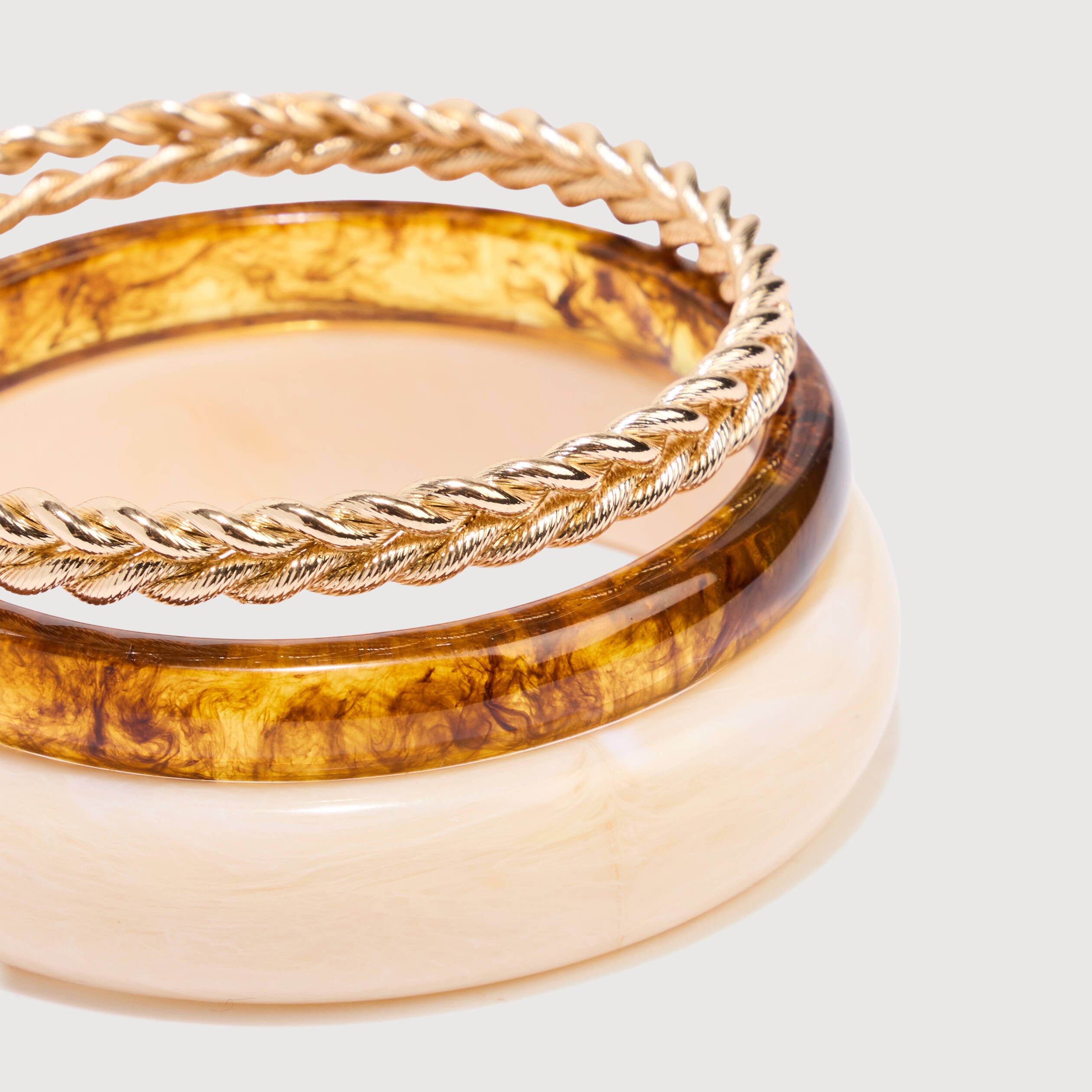 Lot de 3 bracelets couleur or femme