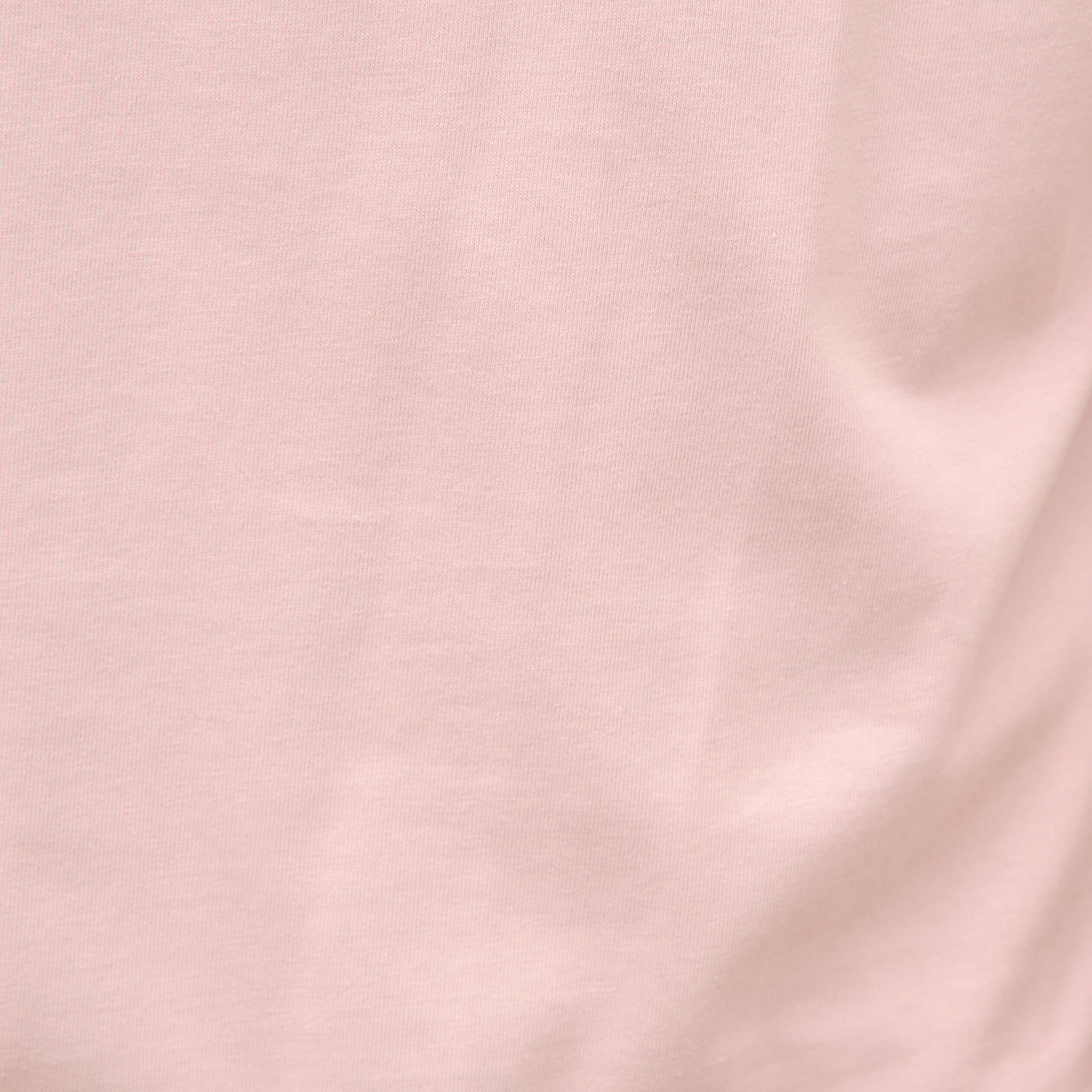 T-shirt droit en coton col ras du cou rose pastel homme