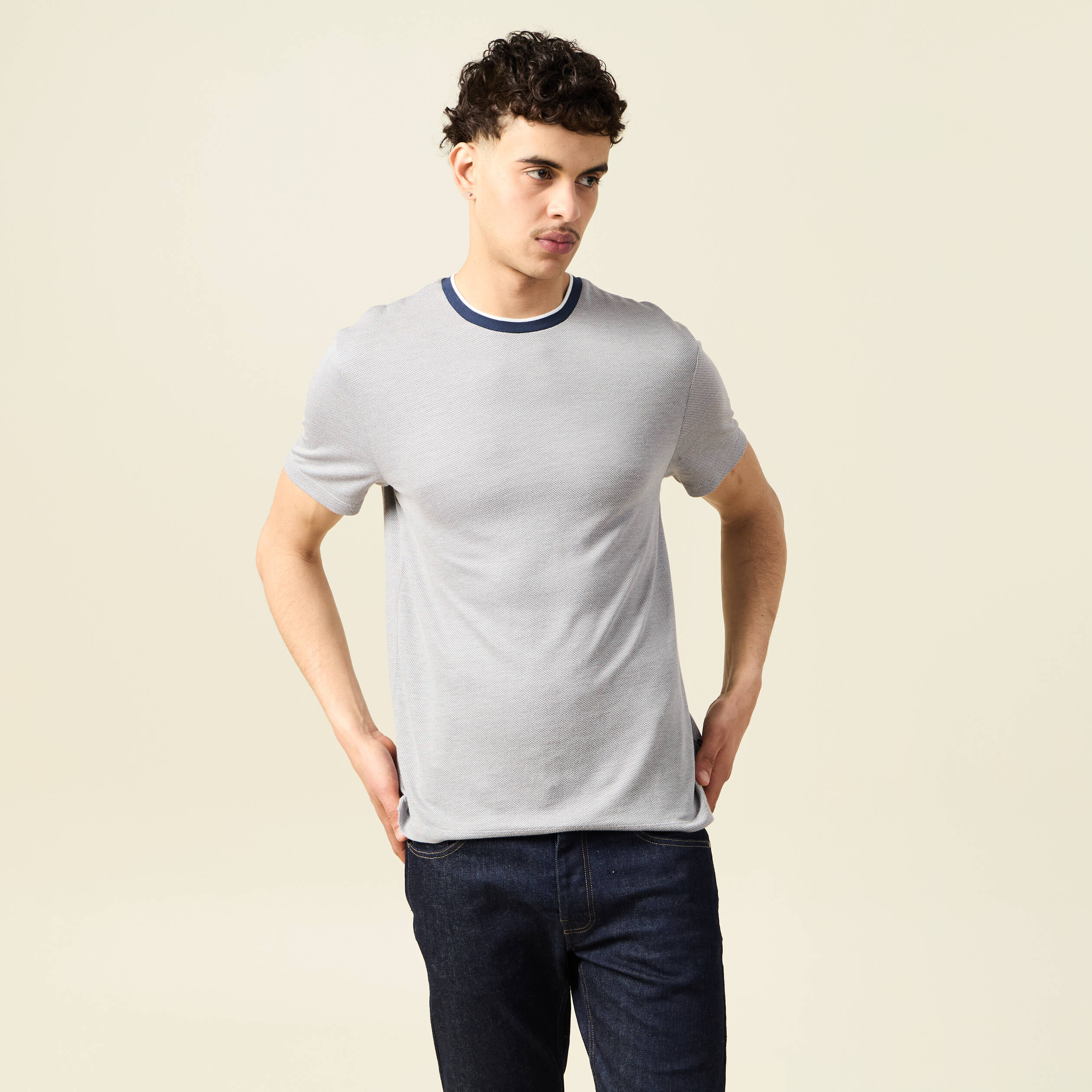 t shirt manches courtes blanc homme T-shirt manches courtes blanc homme