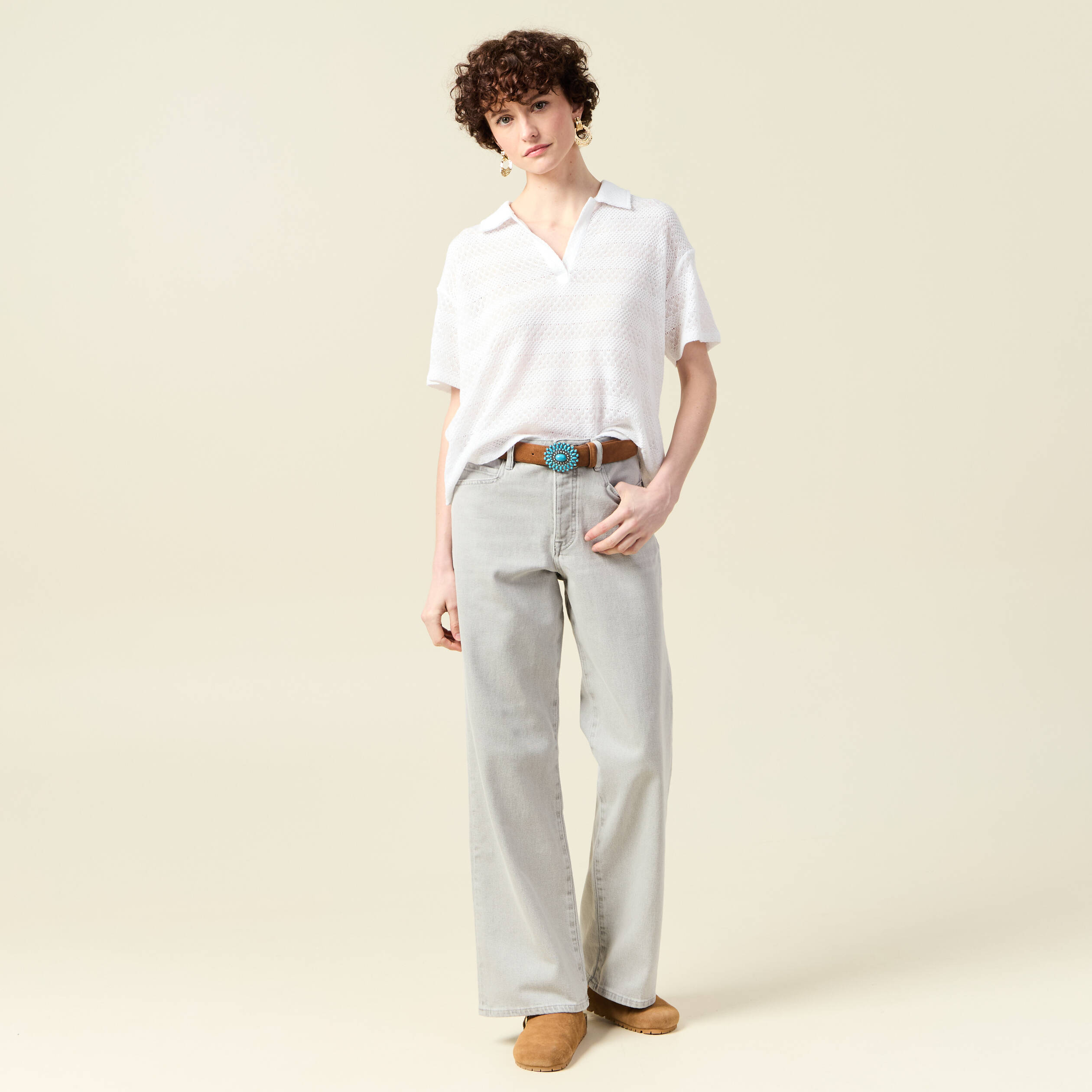 t shirt manches courtes blanc femme T-shirt manches courtes blanc femme