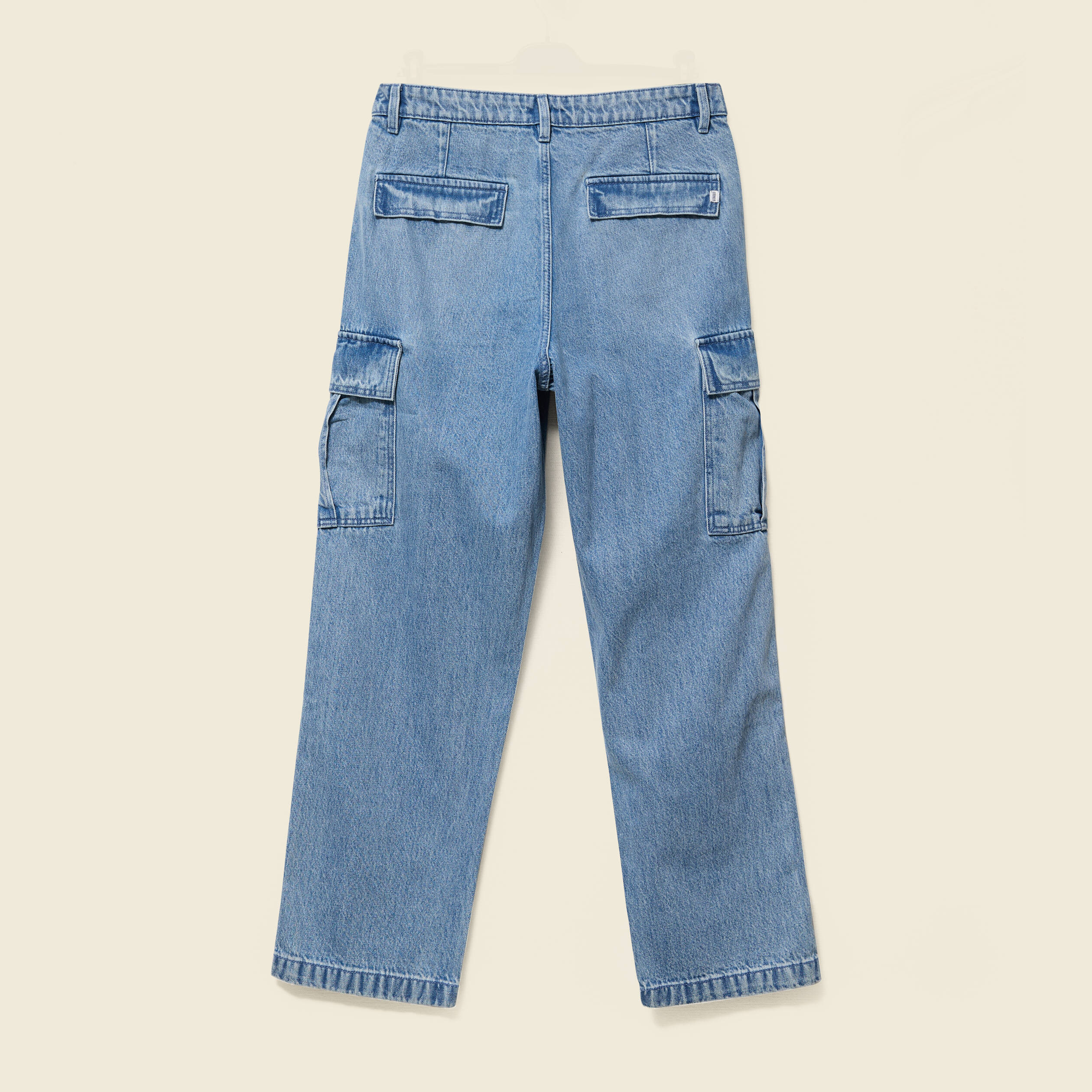 cargo en coton denim bleach homme Cargo en coton denim bleach homme