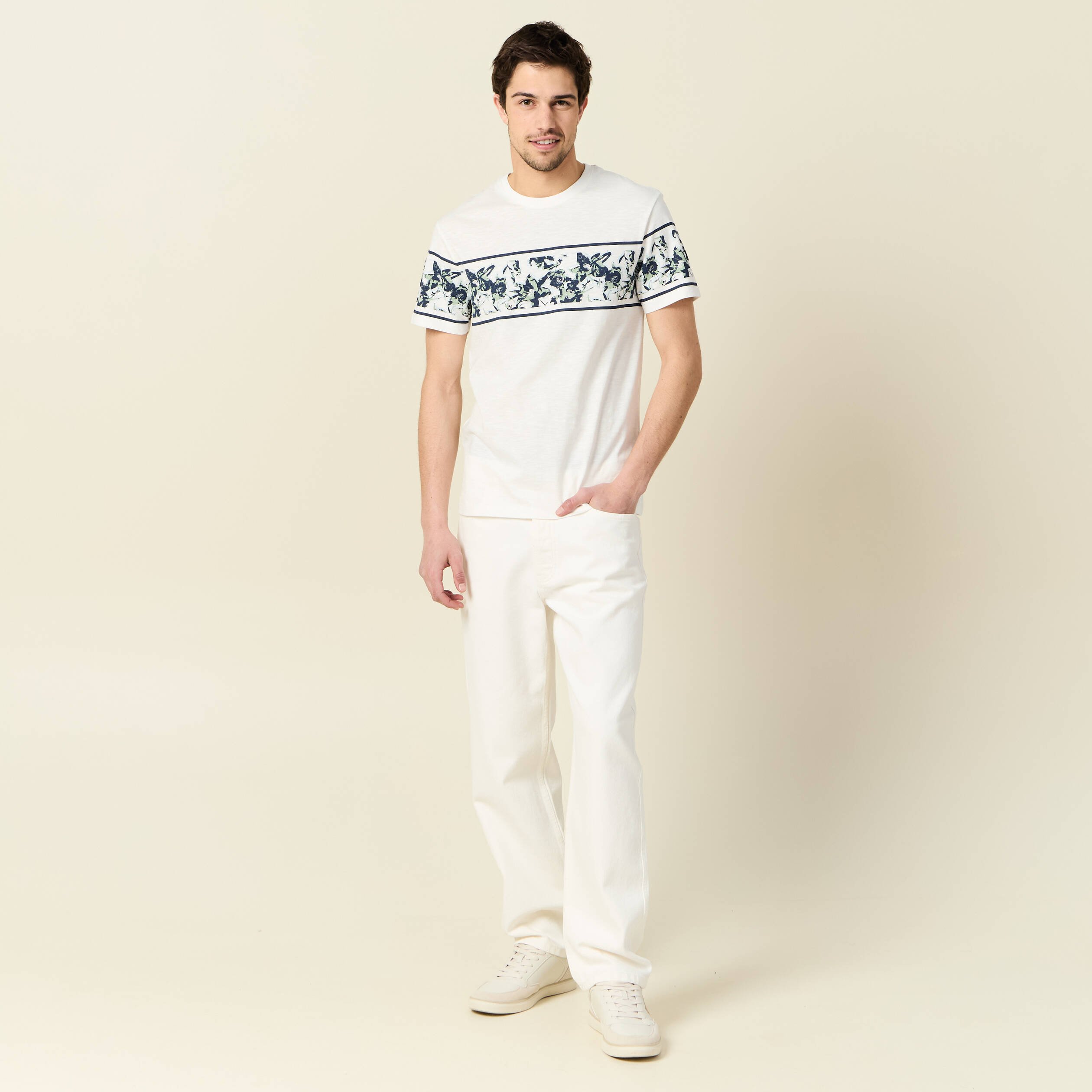 jeans large relaxed denim blanc homme Jeans large relaxed denim blanc homme