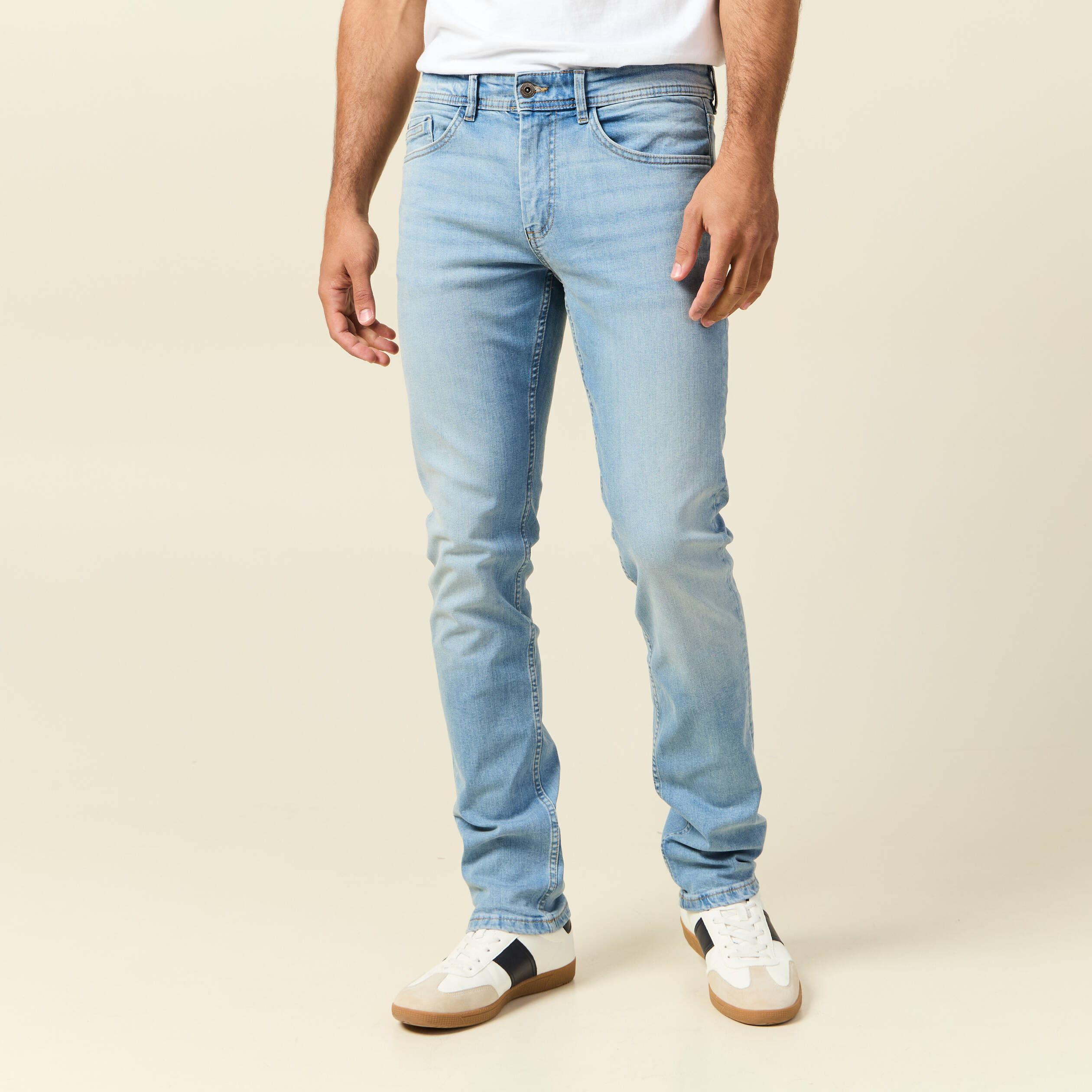 jeans slim denim used homme Jeans slim denim used homme