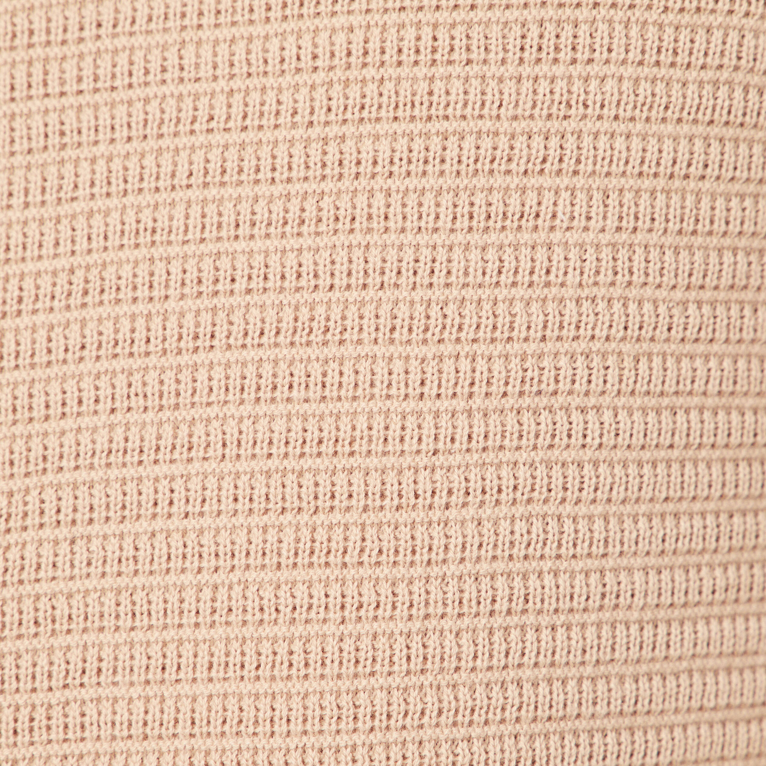 Pull manches longues col rond beige homme