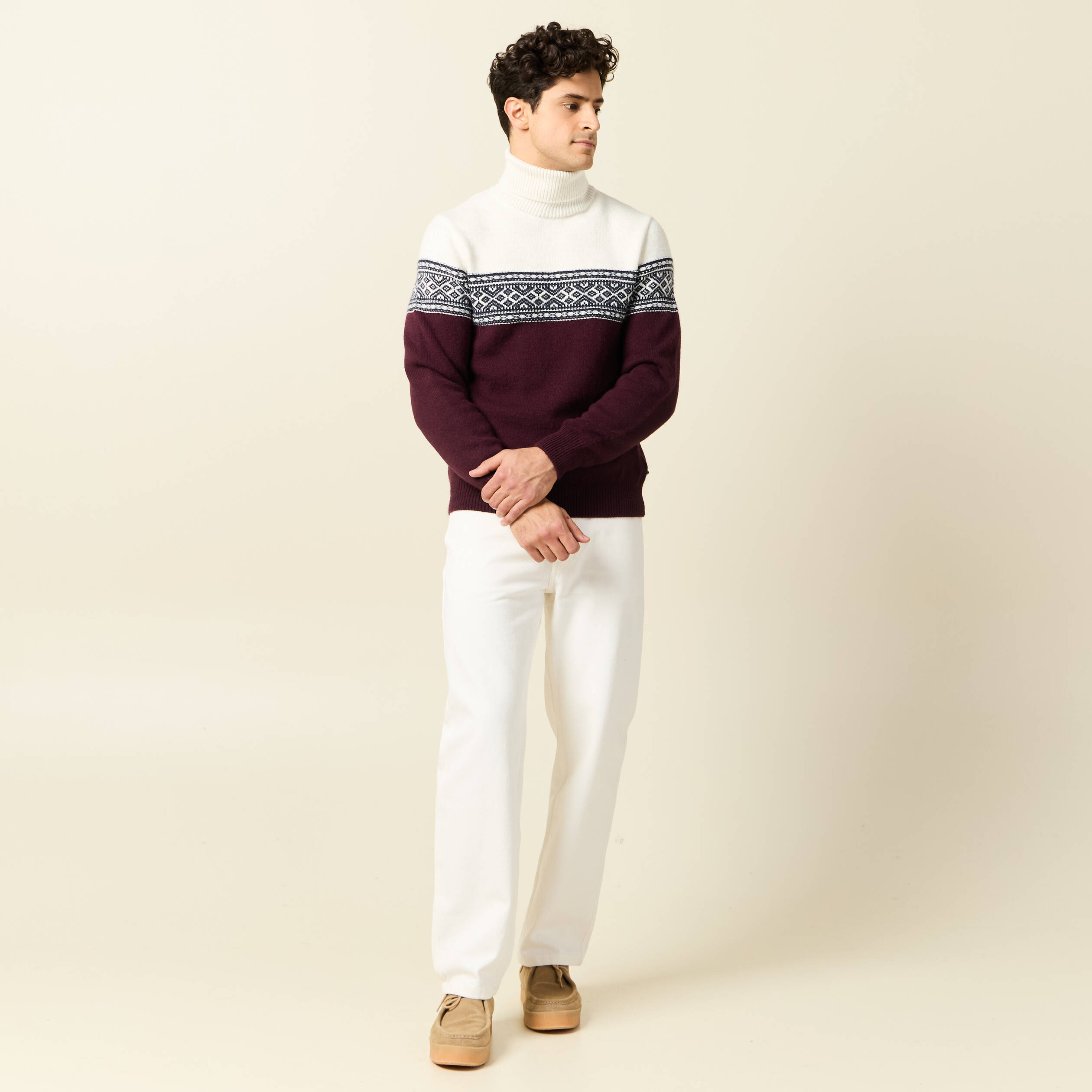pull manches longues prune homme Pull manches longues prune homme