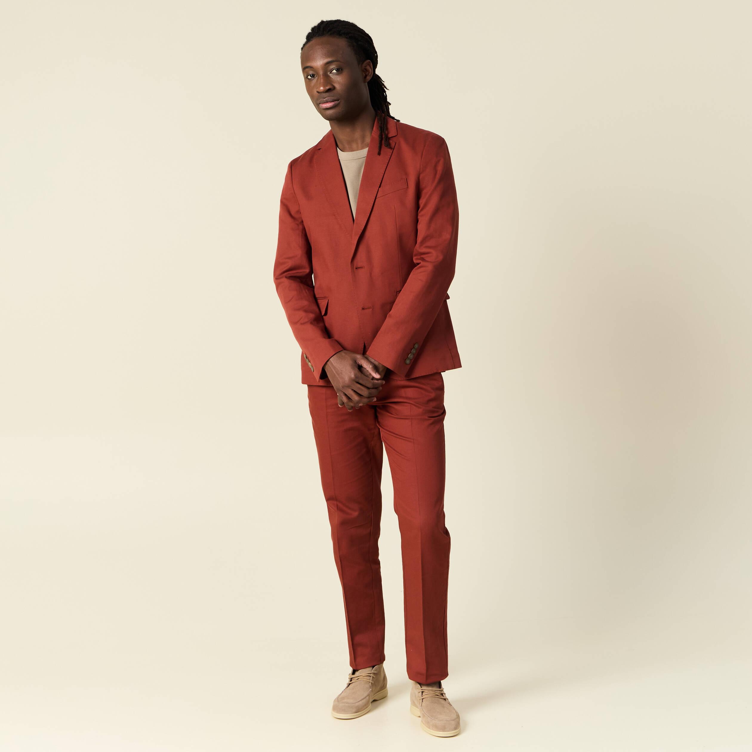 pantalon chino marron cognac homme Pantalon chino marron cognac homme