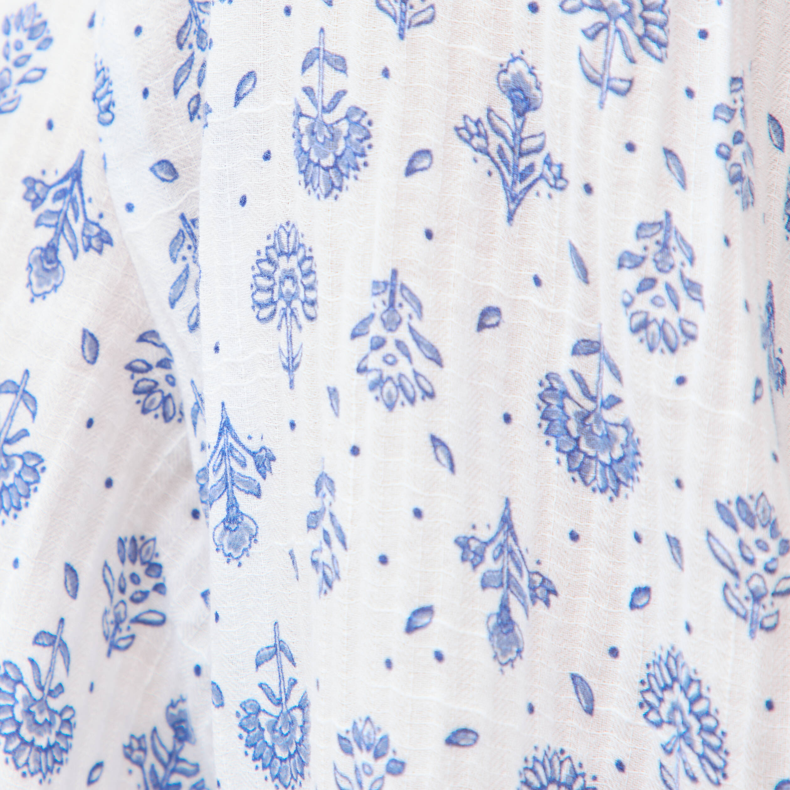 Chemise &agrave; manches longues bleu femme