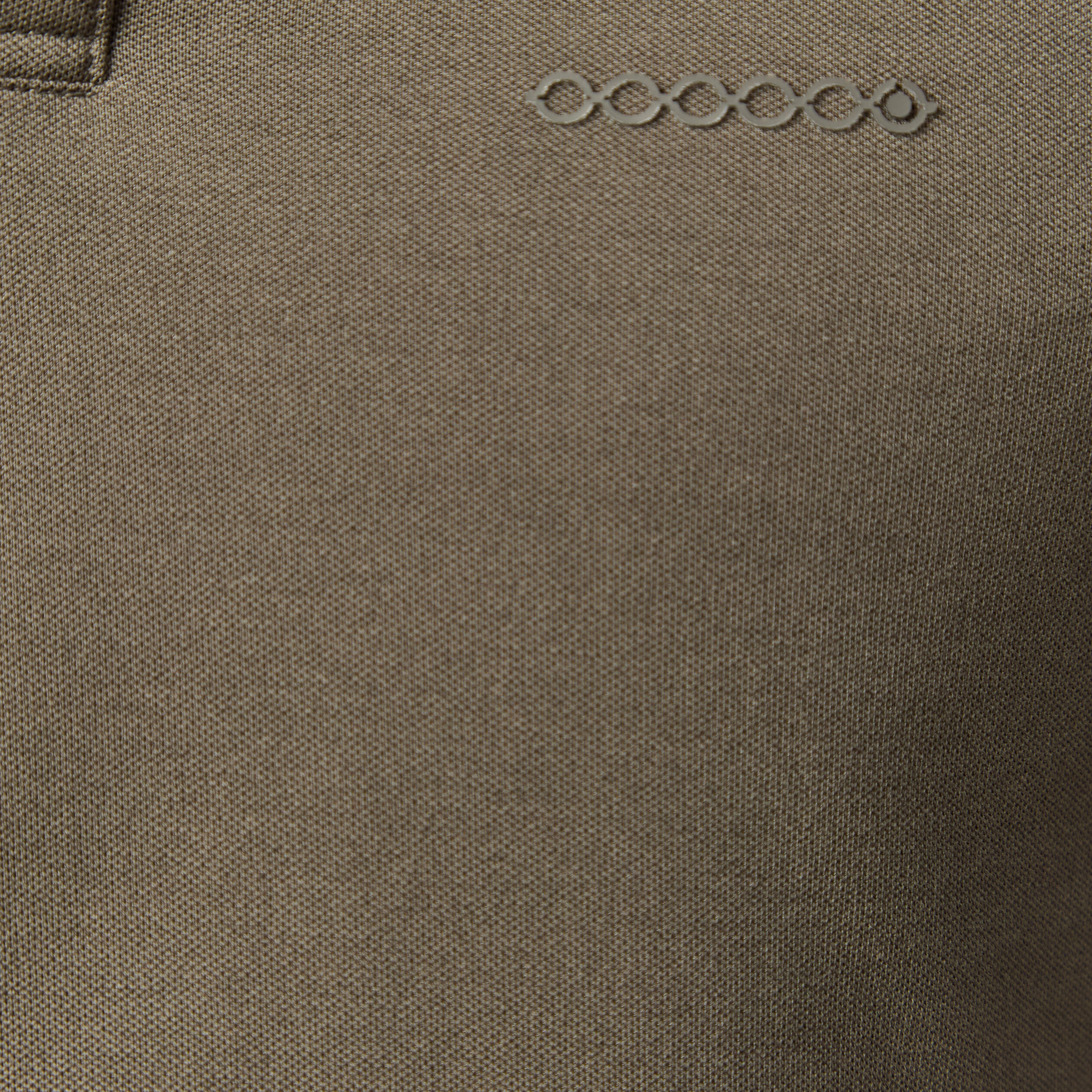 Polo cintr&eacute; manches courtes col polo vert fonc&eacute; homme