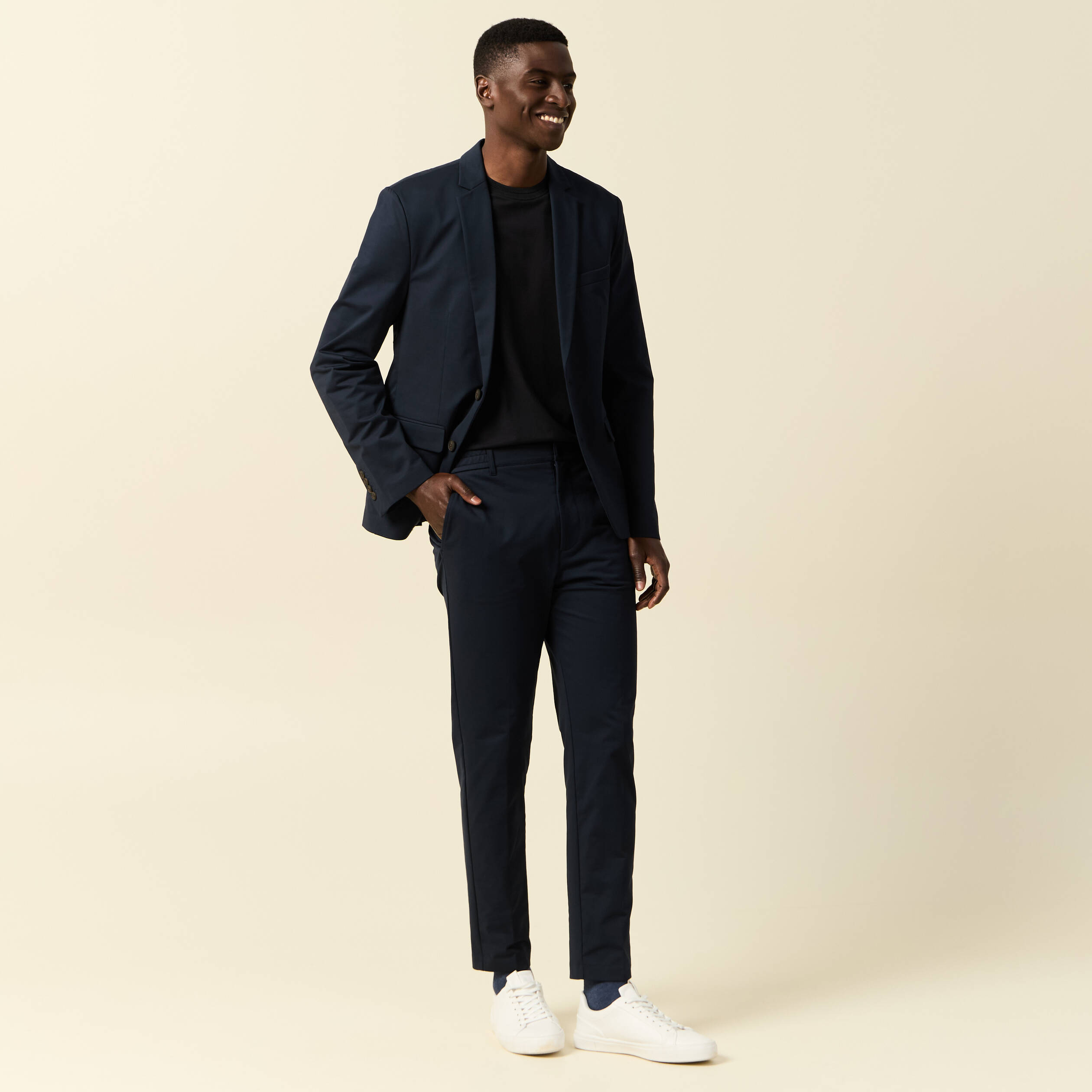 veste blazer stretch bleu marine homme Veste blazer stretch bleu marine homme