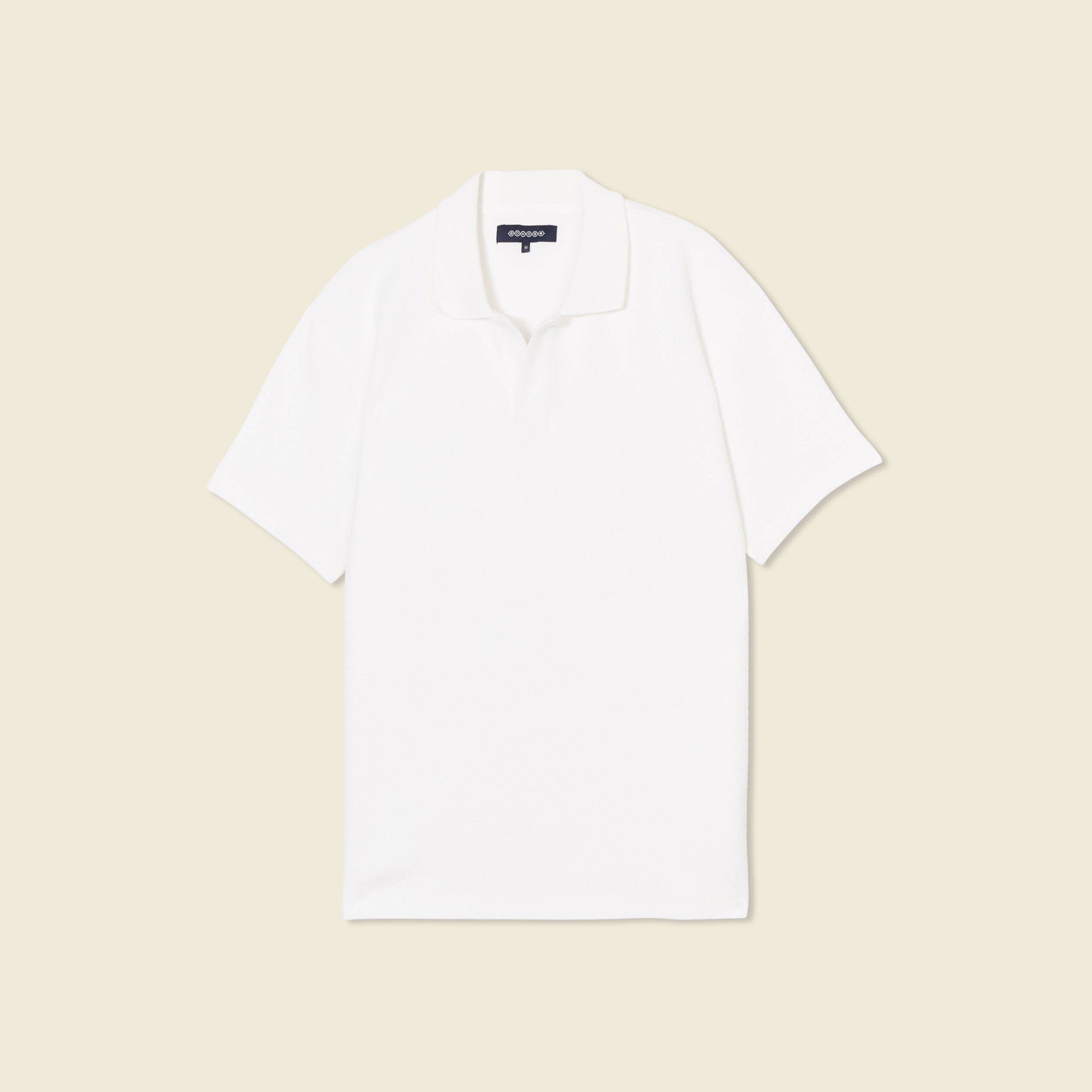 Polo manches courtes ecru homme