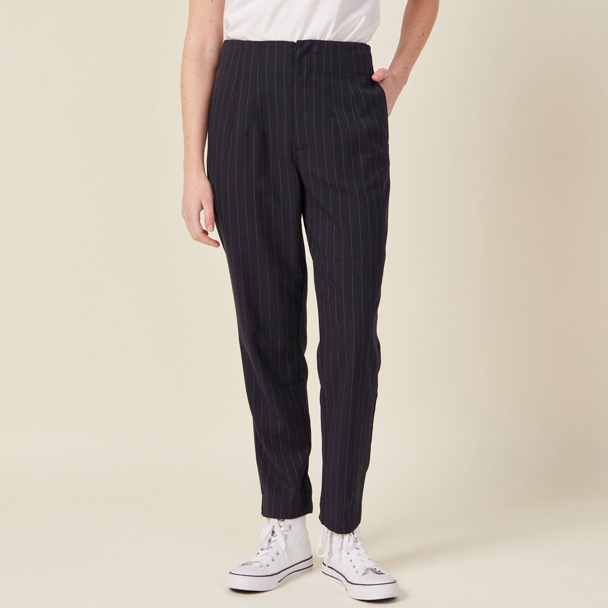 Pantalon cigarette femme deals