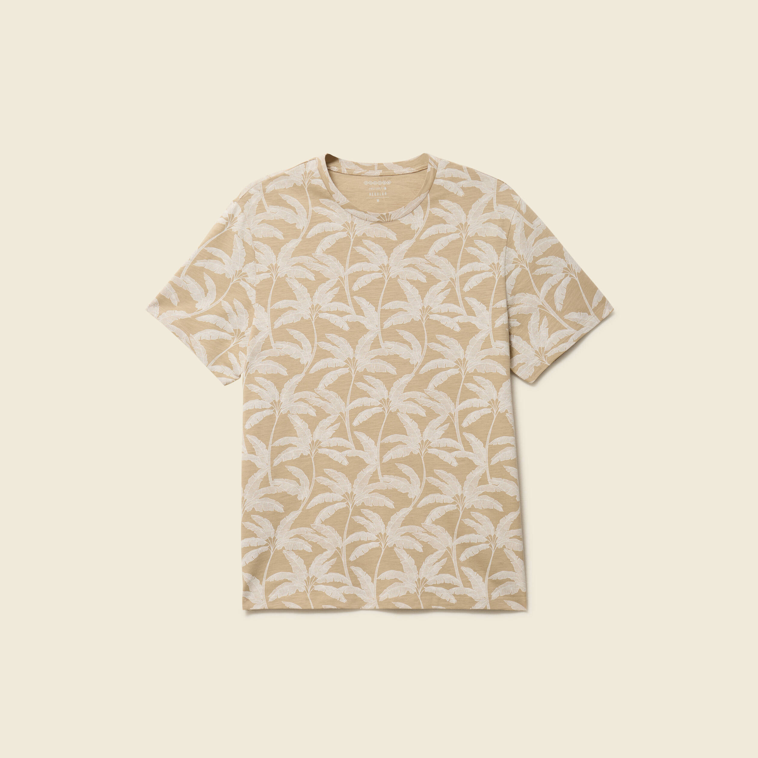 T-shirt manches courtes beige moyen homme