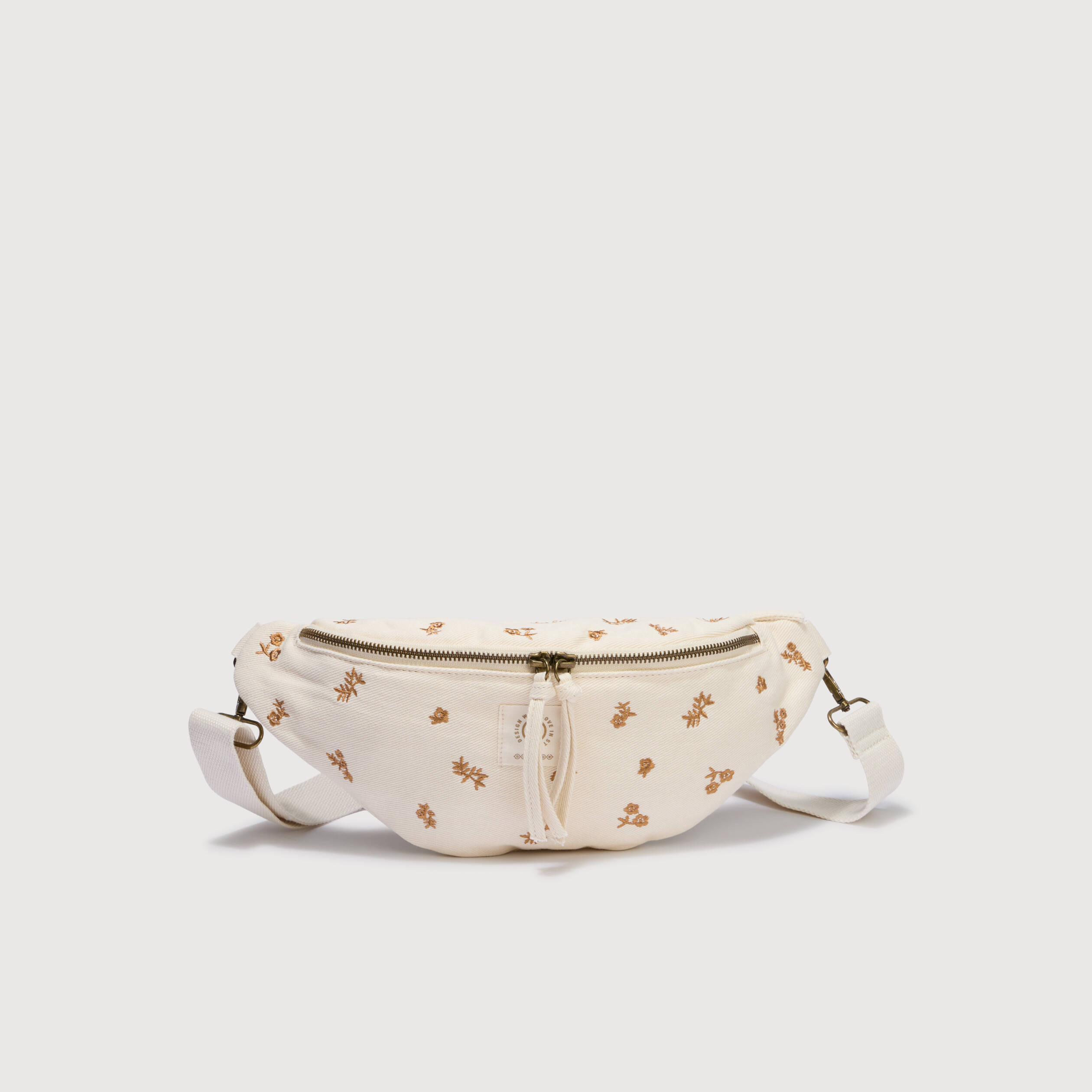 Banane en jeans avec doublure ecru femme