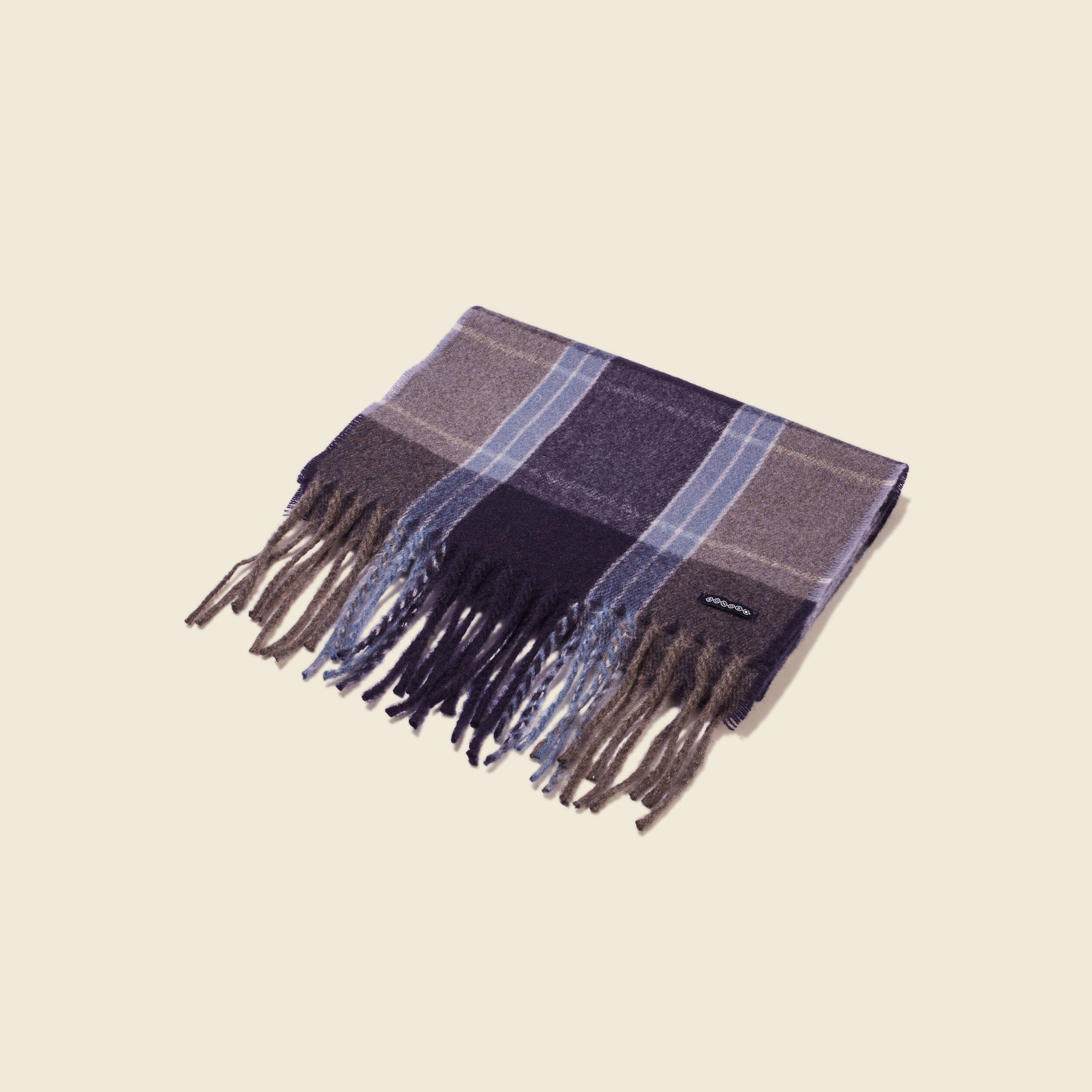 Écharpe à franges bleu clair homme
