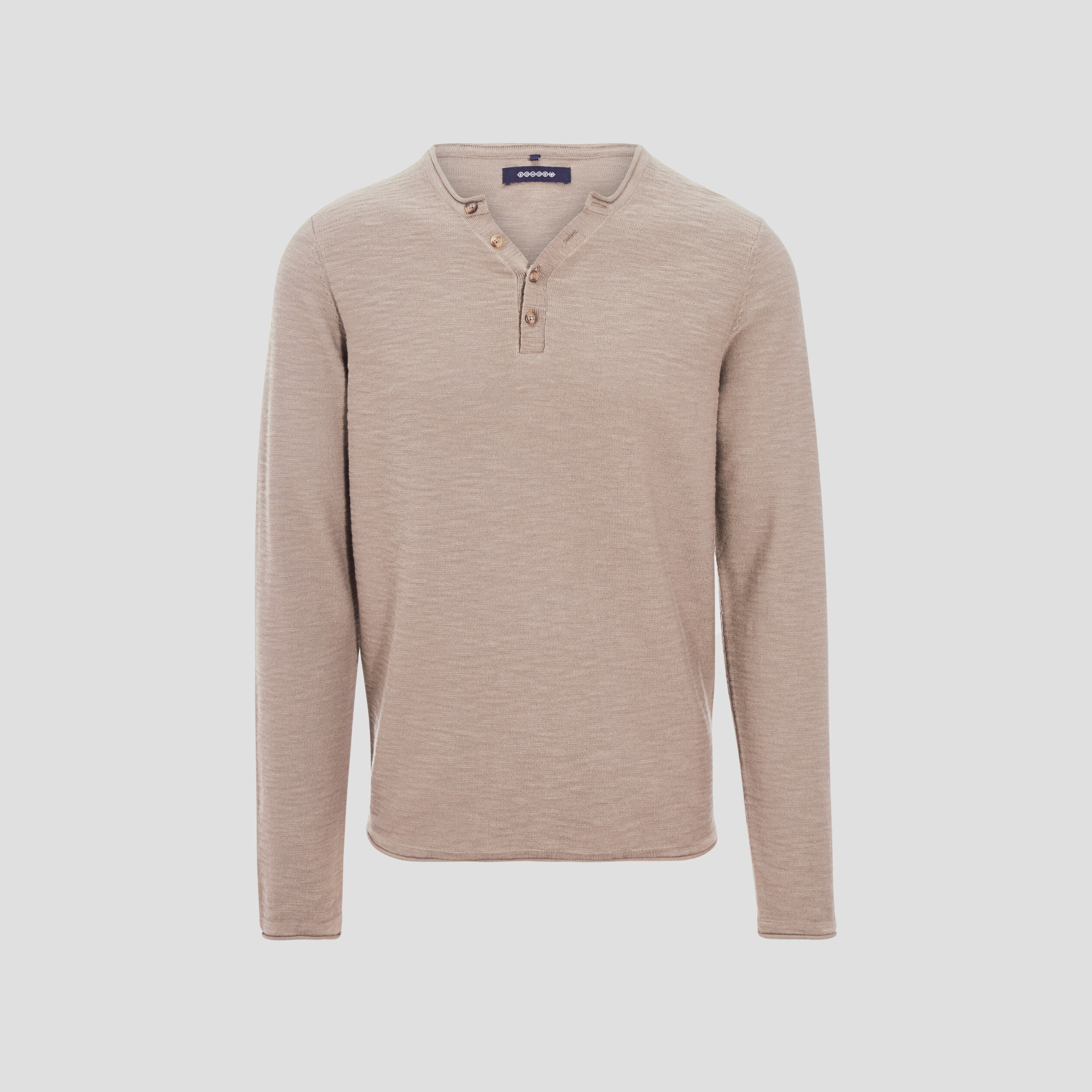 Pull manches longues vert kaki homme