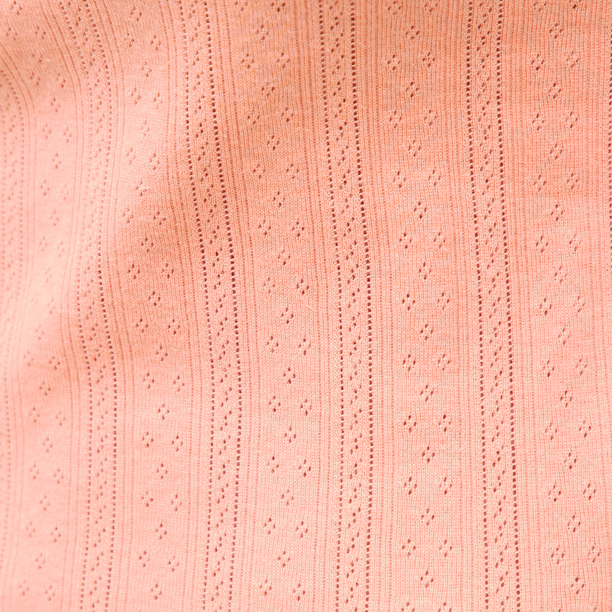 D&eacute;bardeur droit court col rond rose corail femme