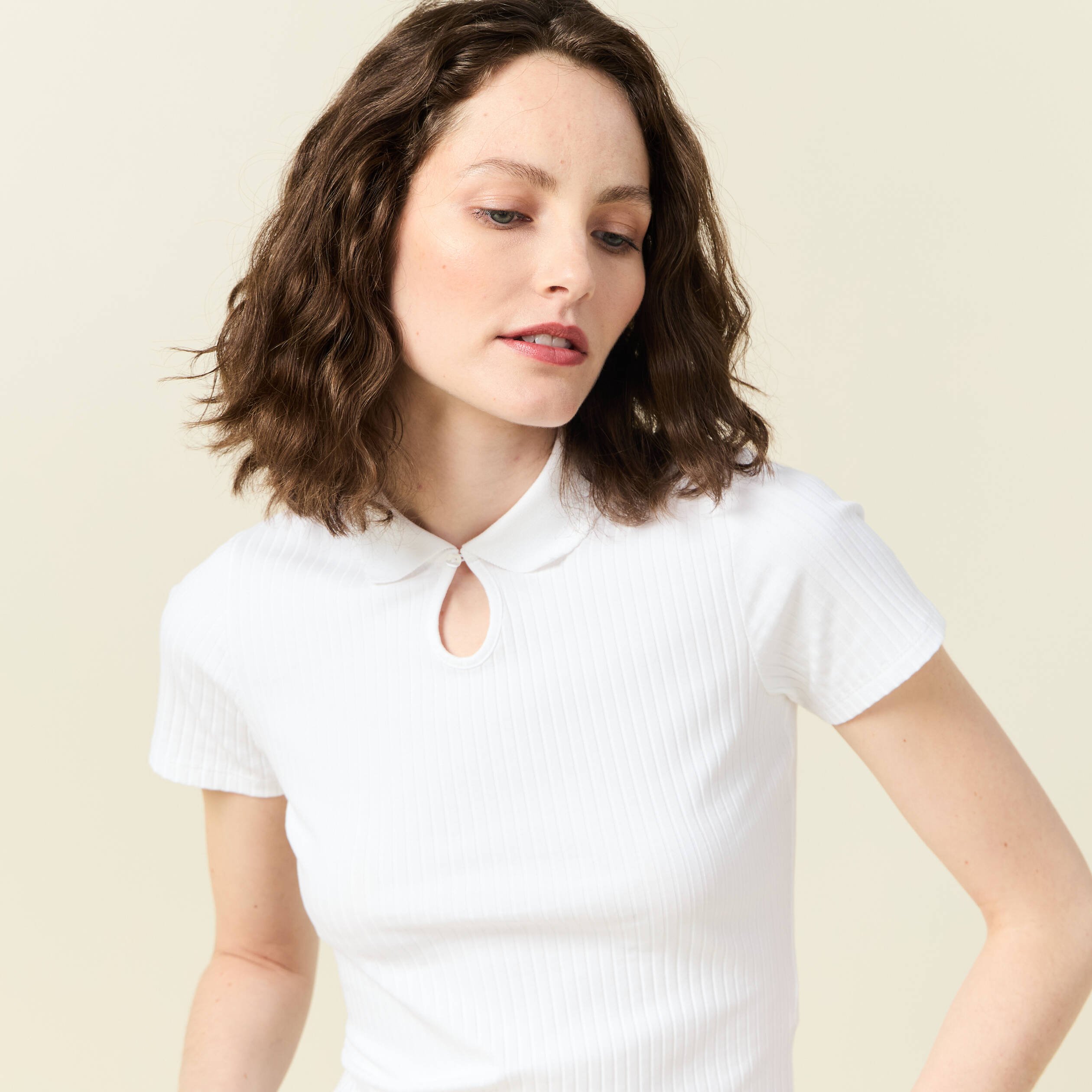 polo manches courtes blanc femme Polo manches courtes blanc femme
