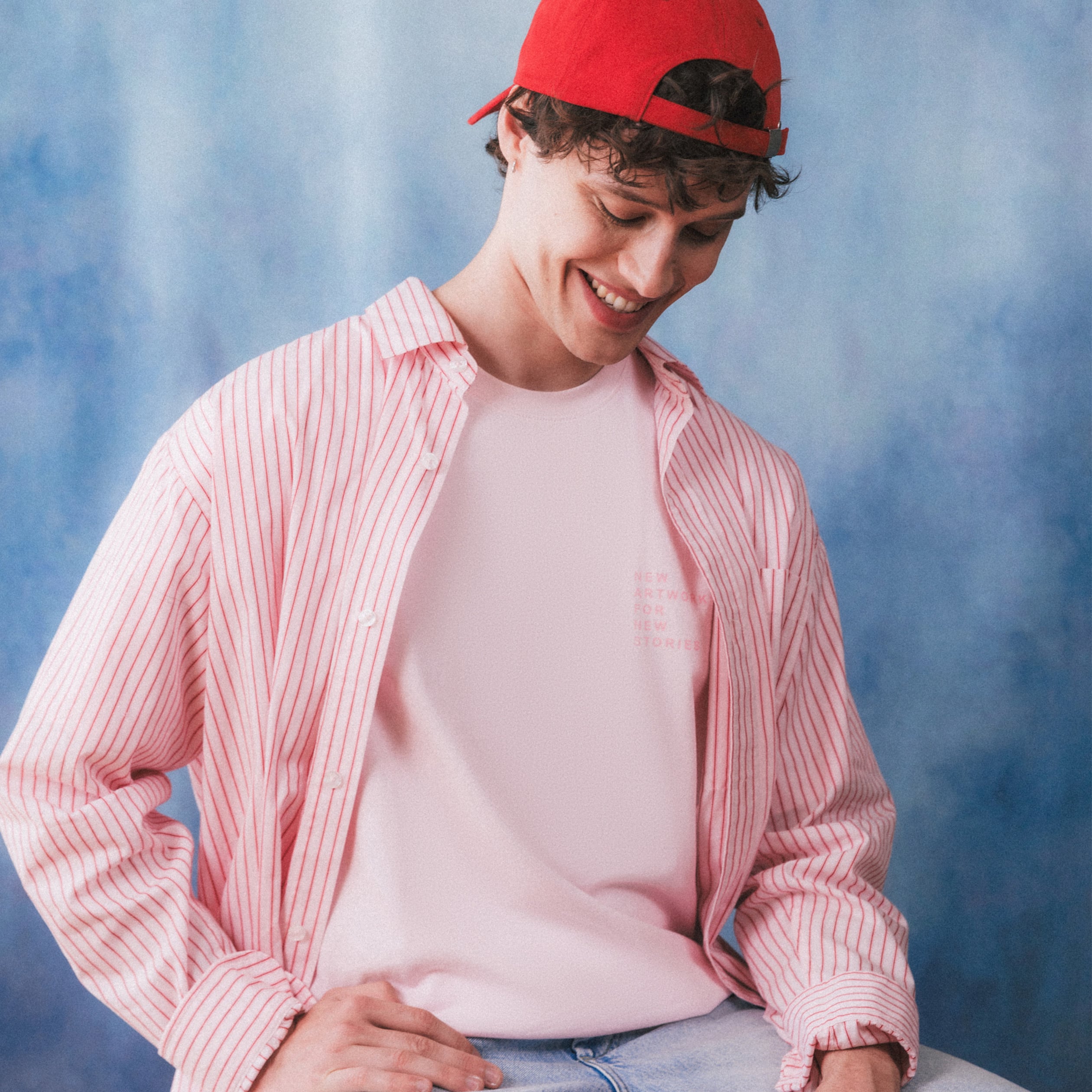 Chemise boyfriend en coton rose homme