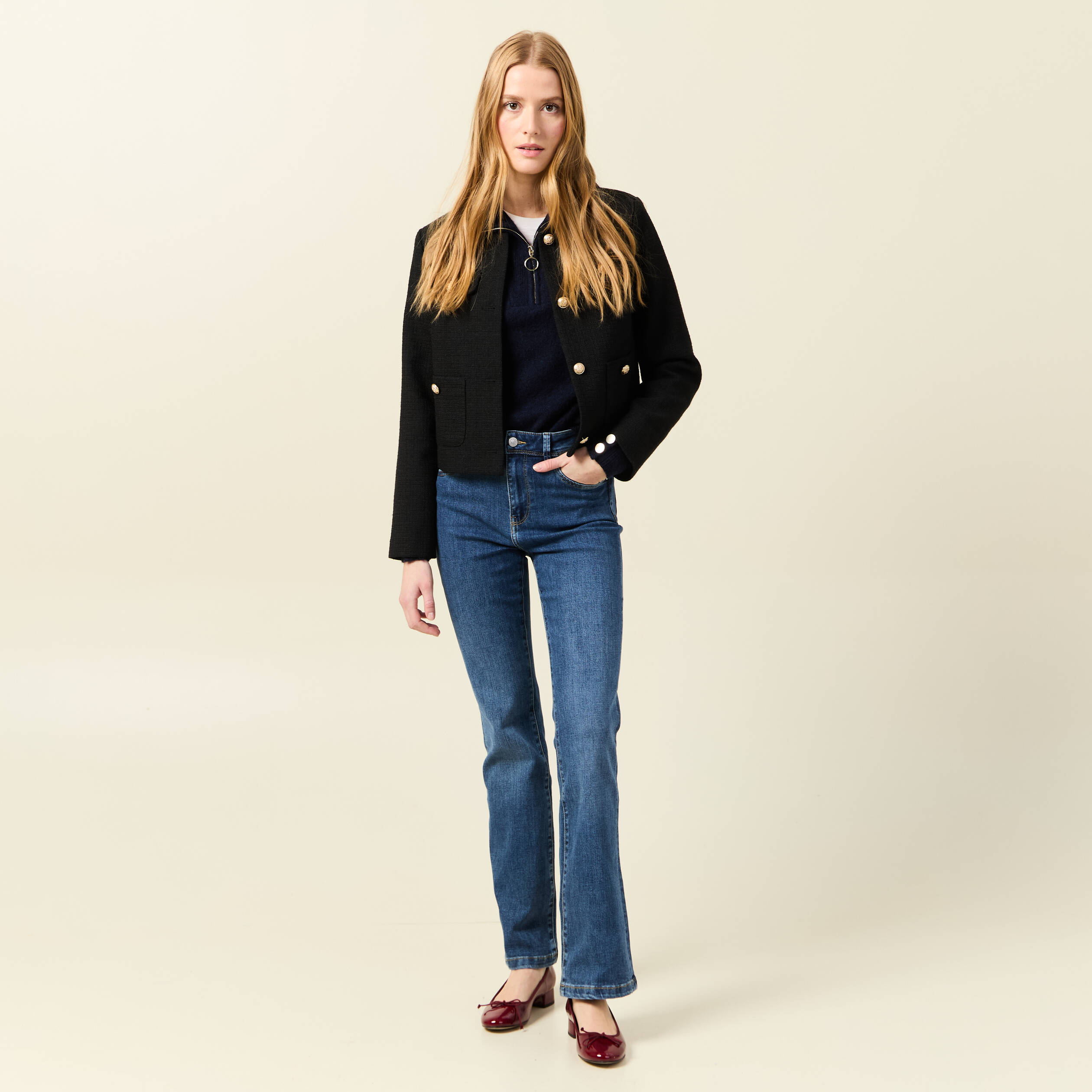jeans bootcut denim stone femme Jeans bootcut denim stone femme