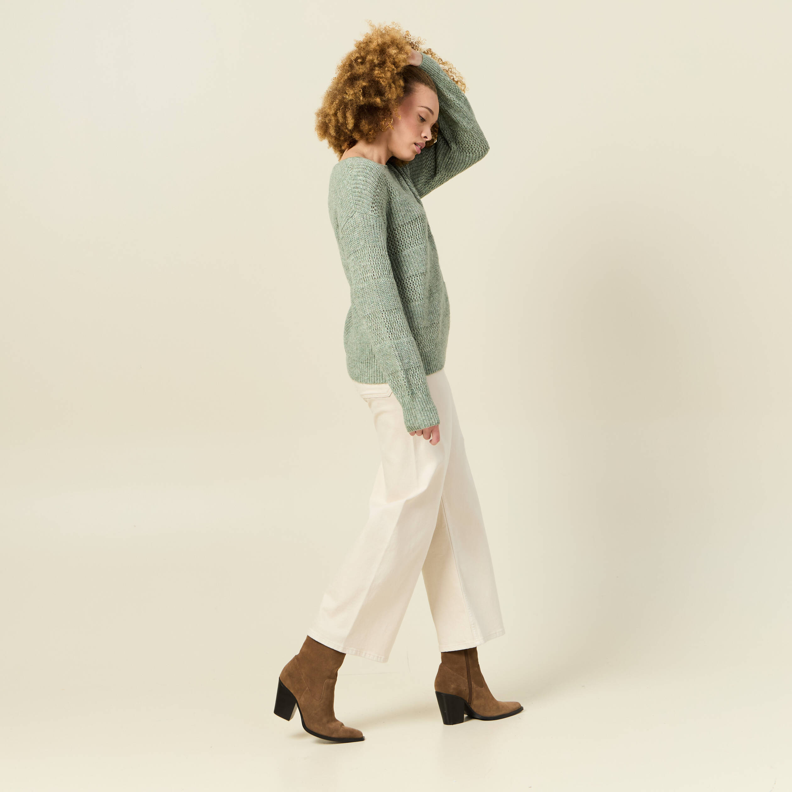 pull manches longues vert kaki femme Pull manches longues vert kaki femme