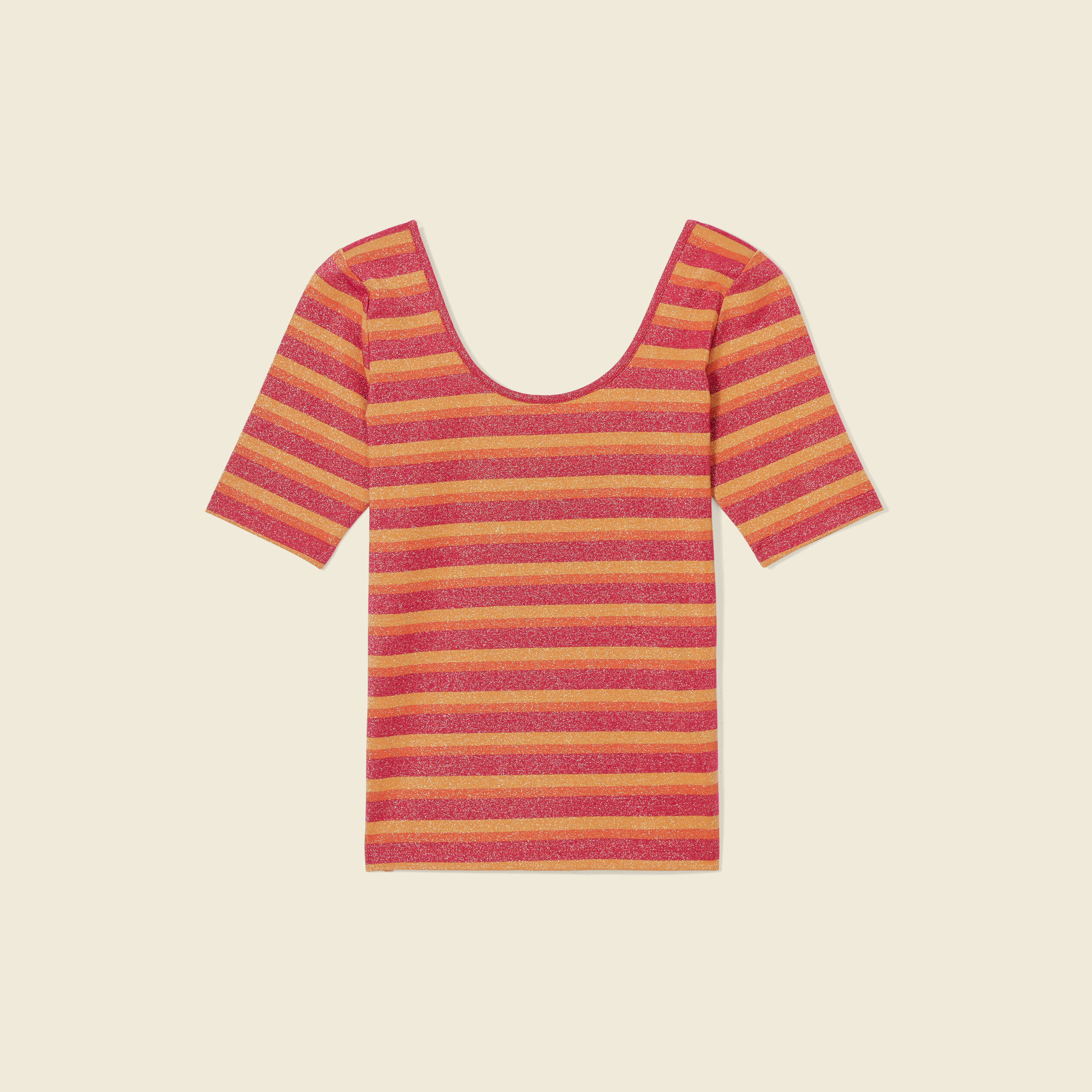 t shirt manches courtes rouge clair femme T-shirt manches courtes rouge clair femme