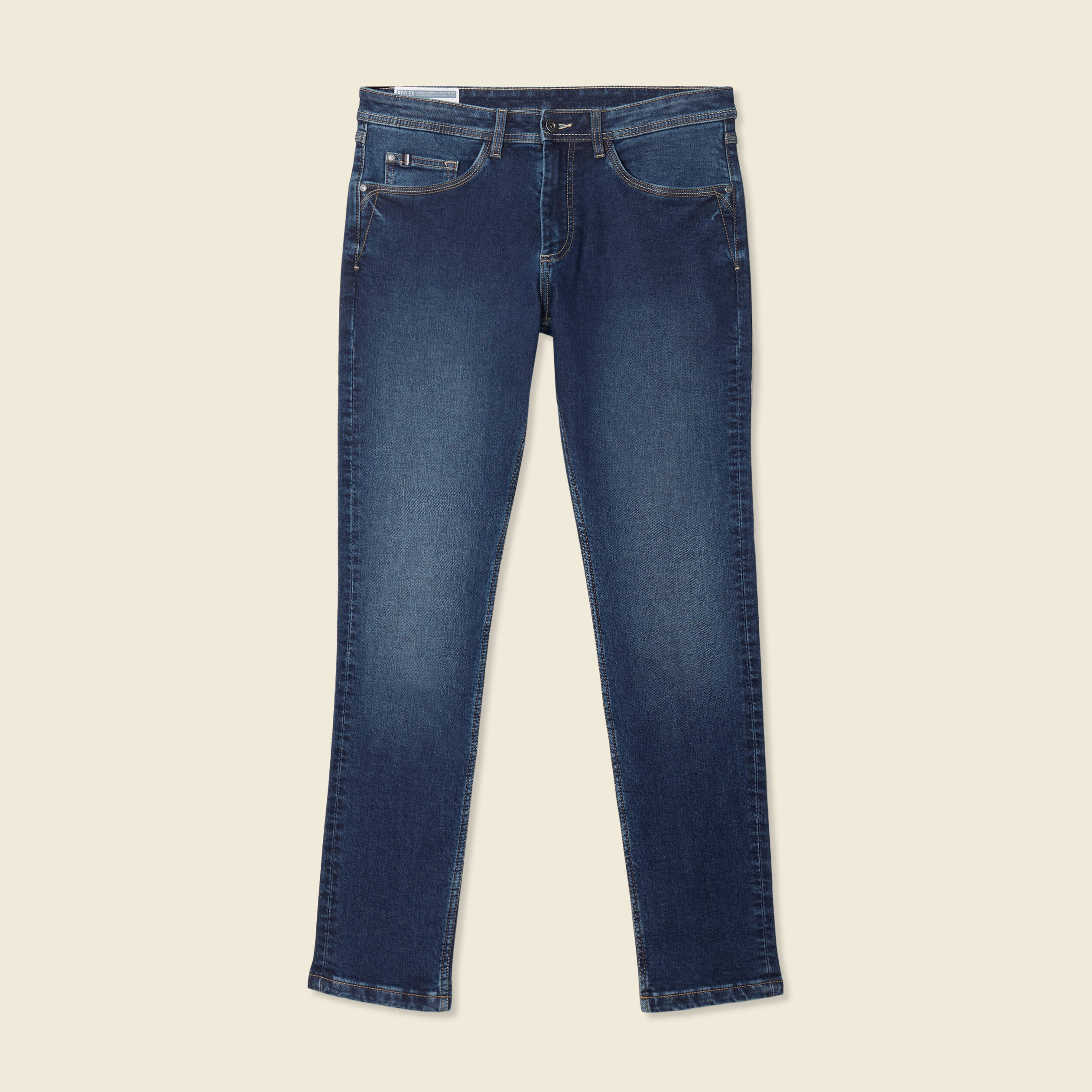 Jeans homme slim effet used denim brut homme