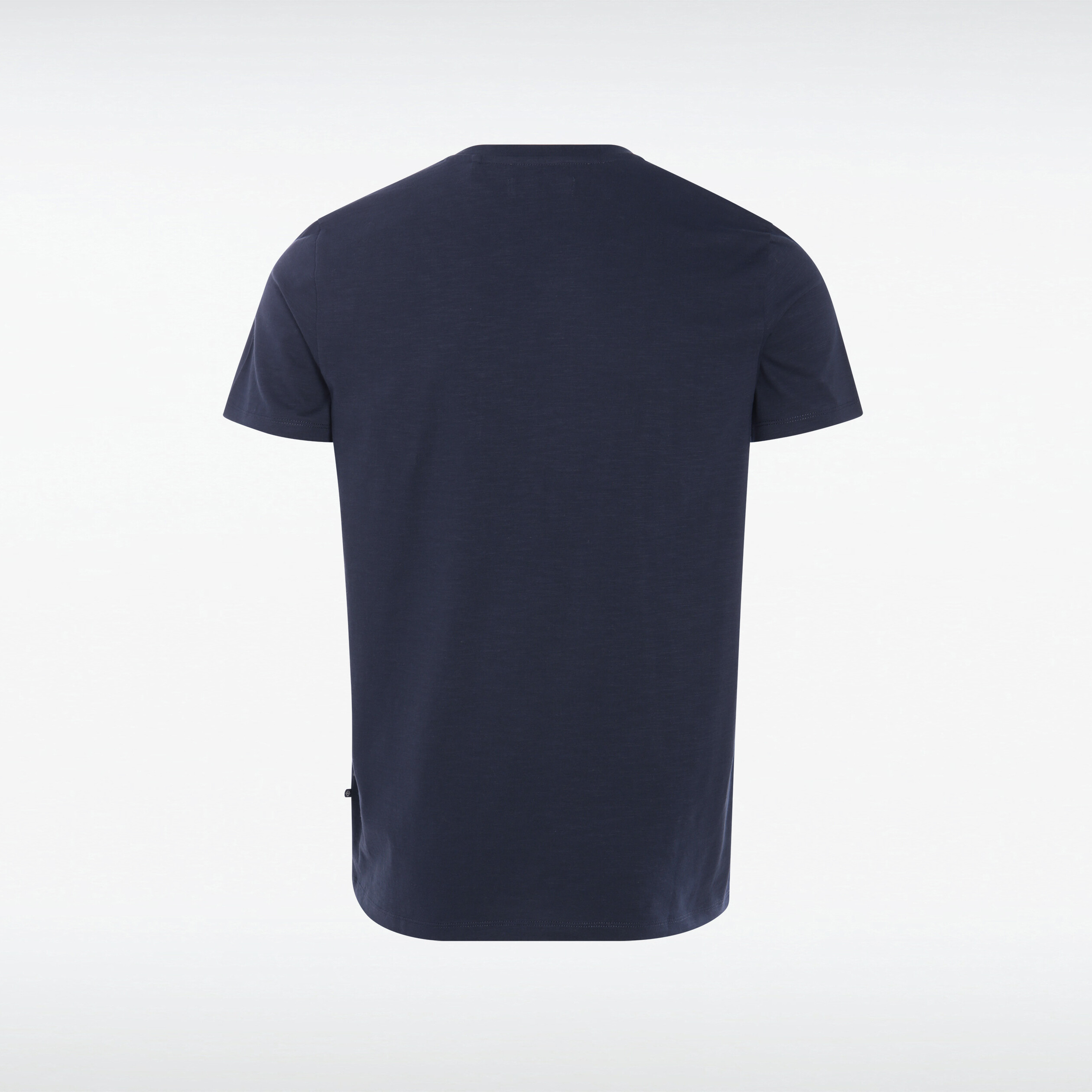 T-shirt ajust&eacute; col rond manches courtes bleu marine homme