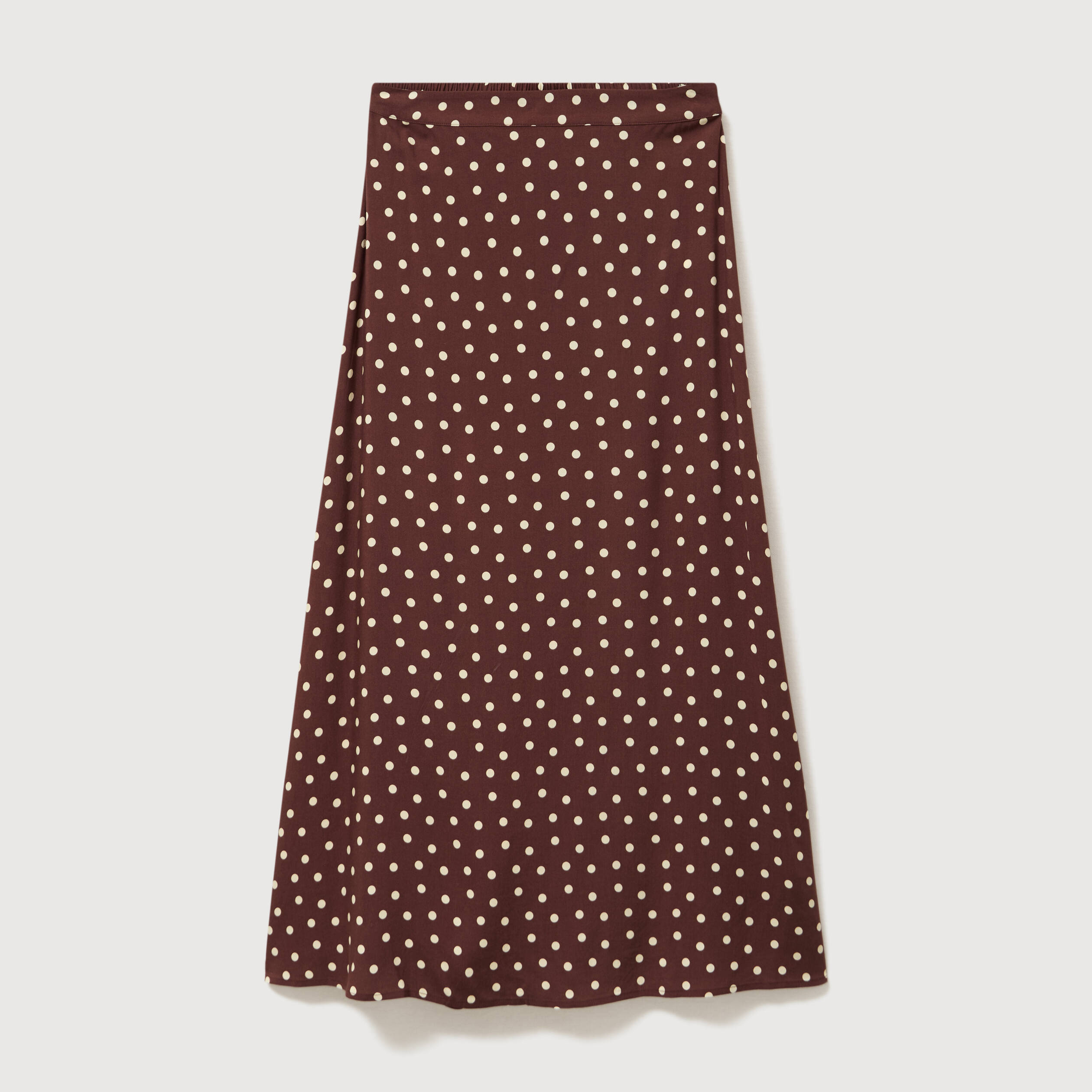 Jupe fluide marron femme