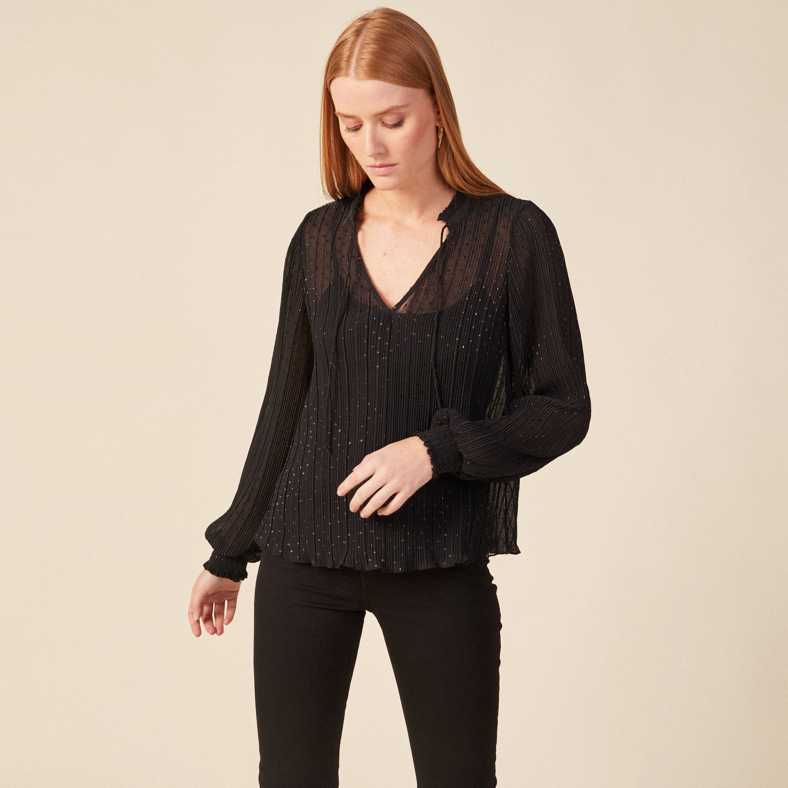Blouse plissée femme sales