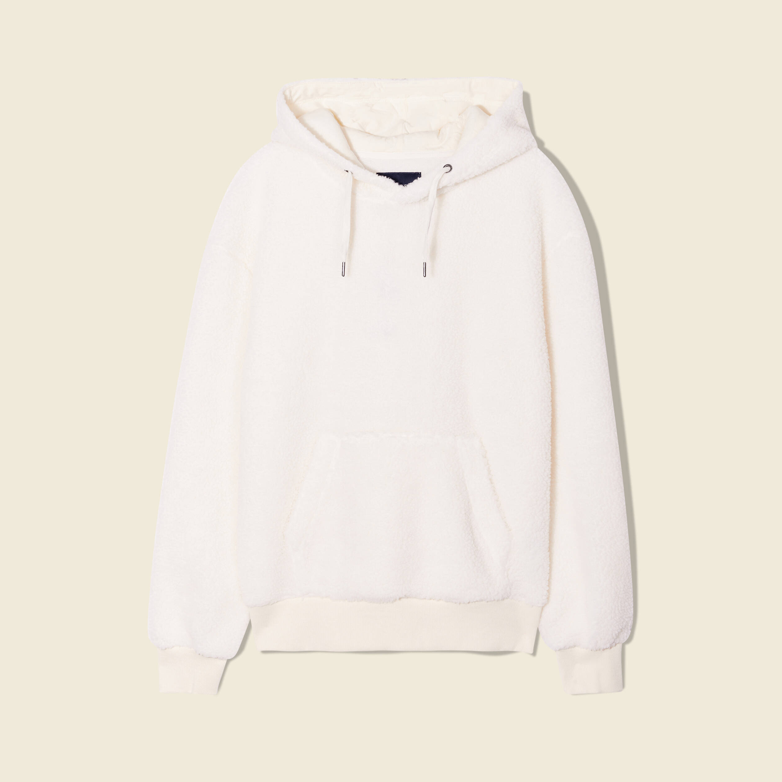 sweat a capuche sherpa ecru homme Sweat à capuche sherpa ecru homme