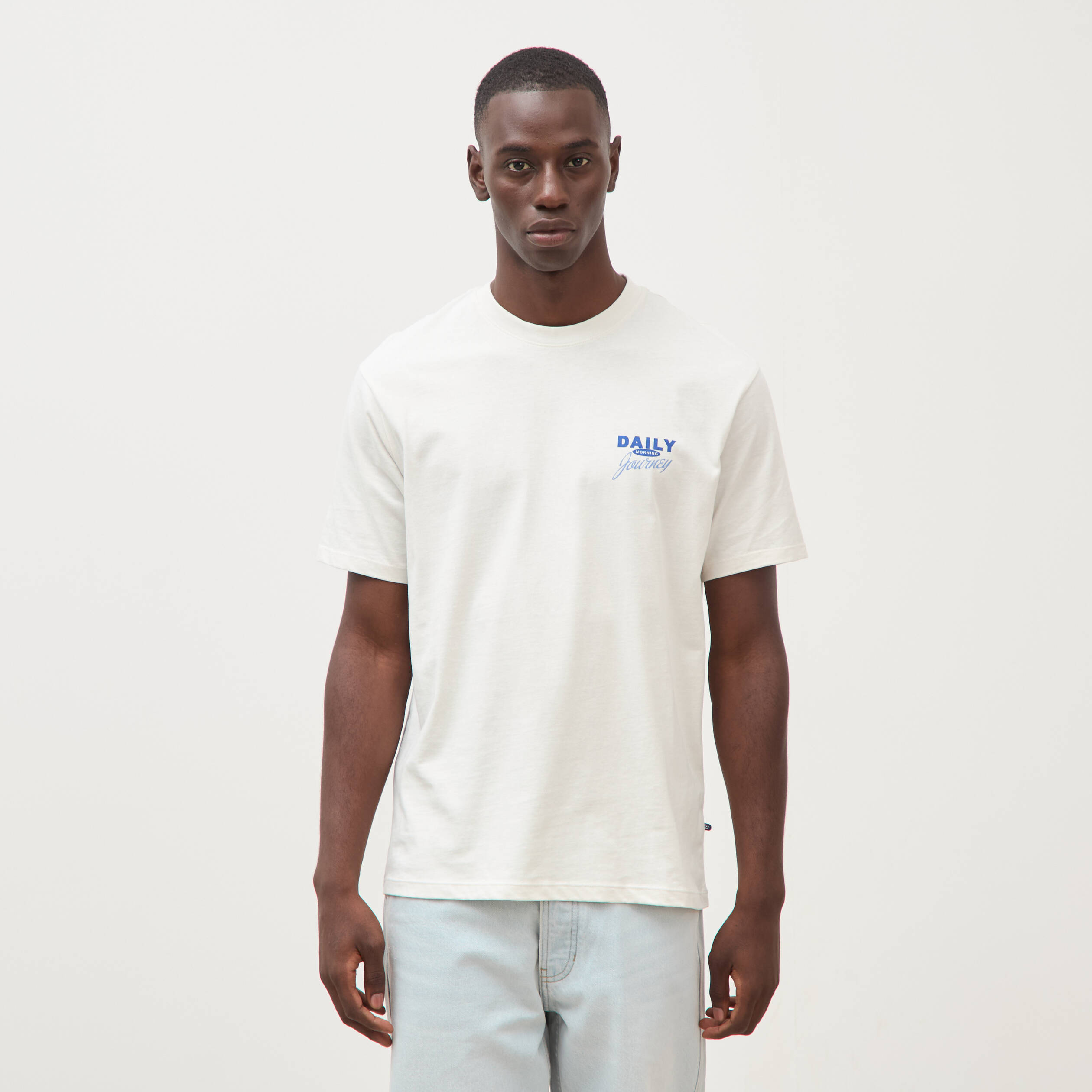 T-shirt en coton gris clair homme