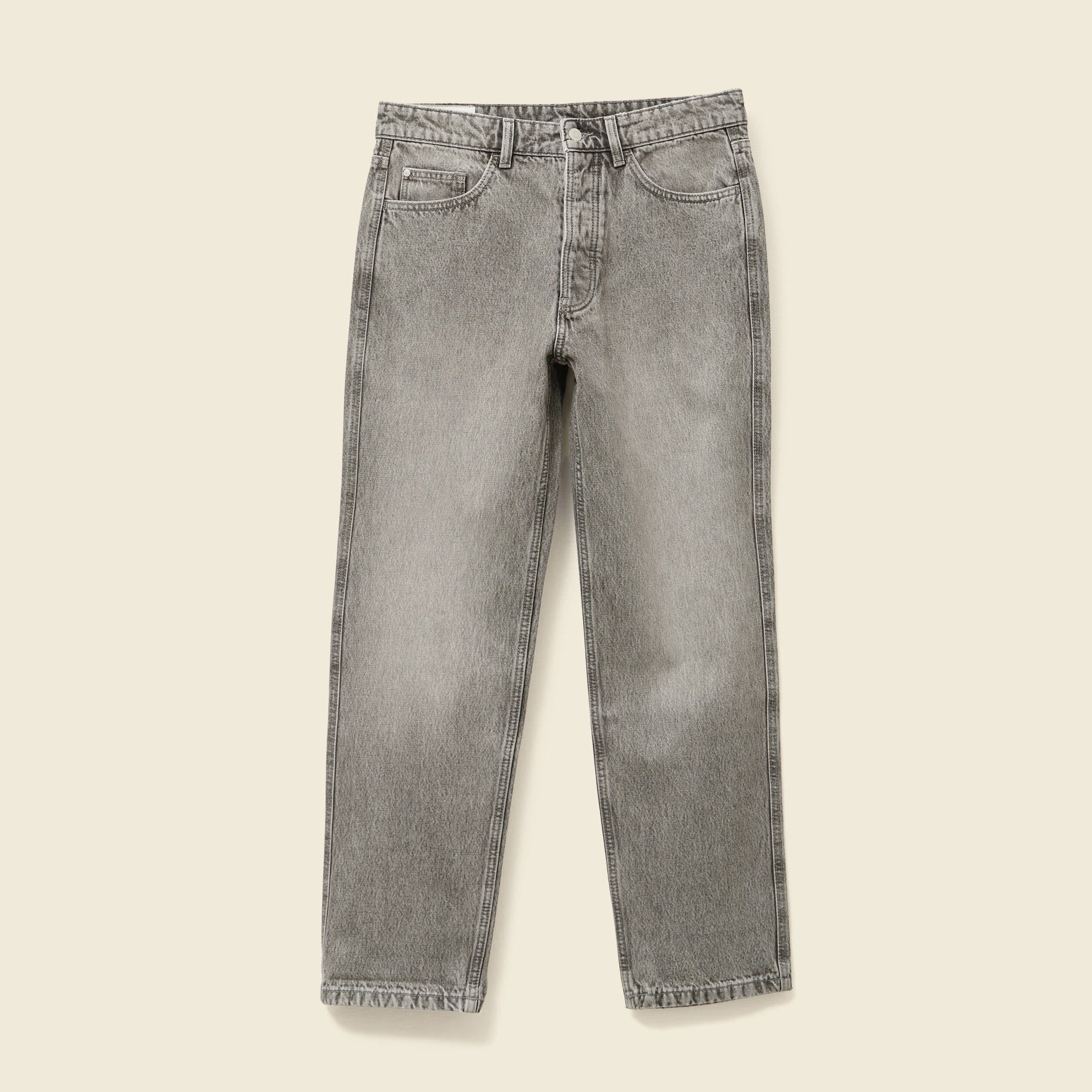 Jeans large relaxed denim gris homme